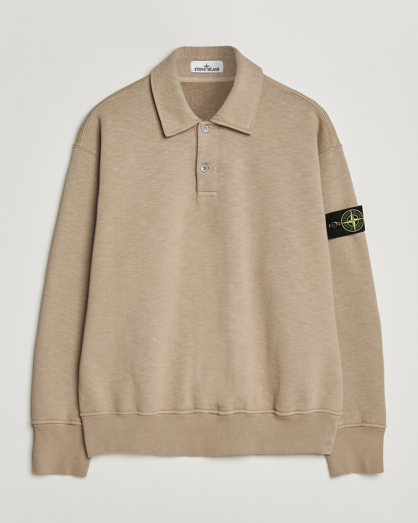 Heren | Truien | Stone Island | Tubular Cotton Fleece Polo Biscuit