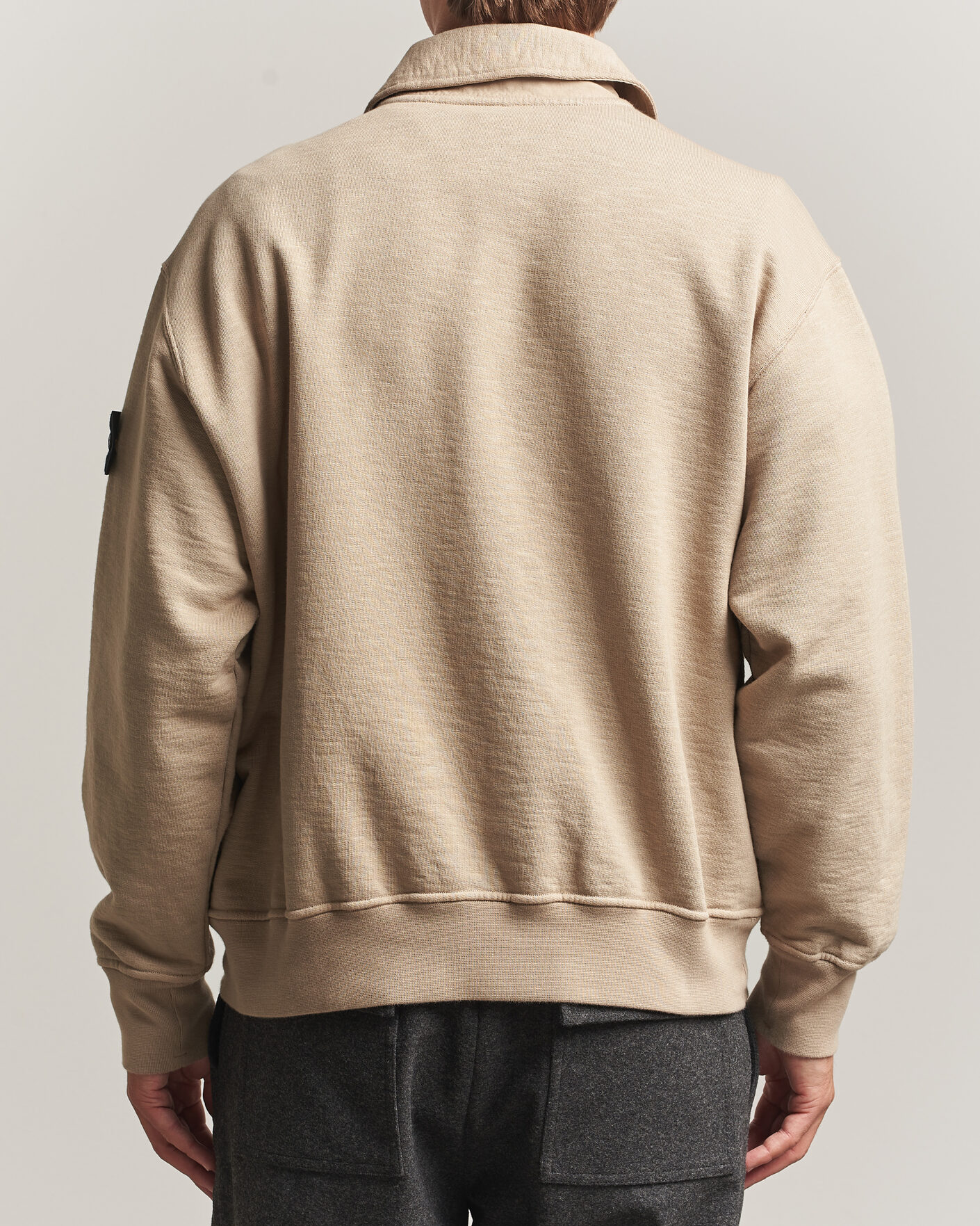 Heren | Truien | Stone Island | Tubular Cotton Fleece Polo Biscuit