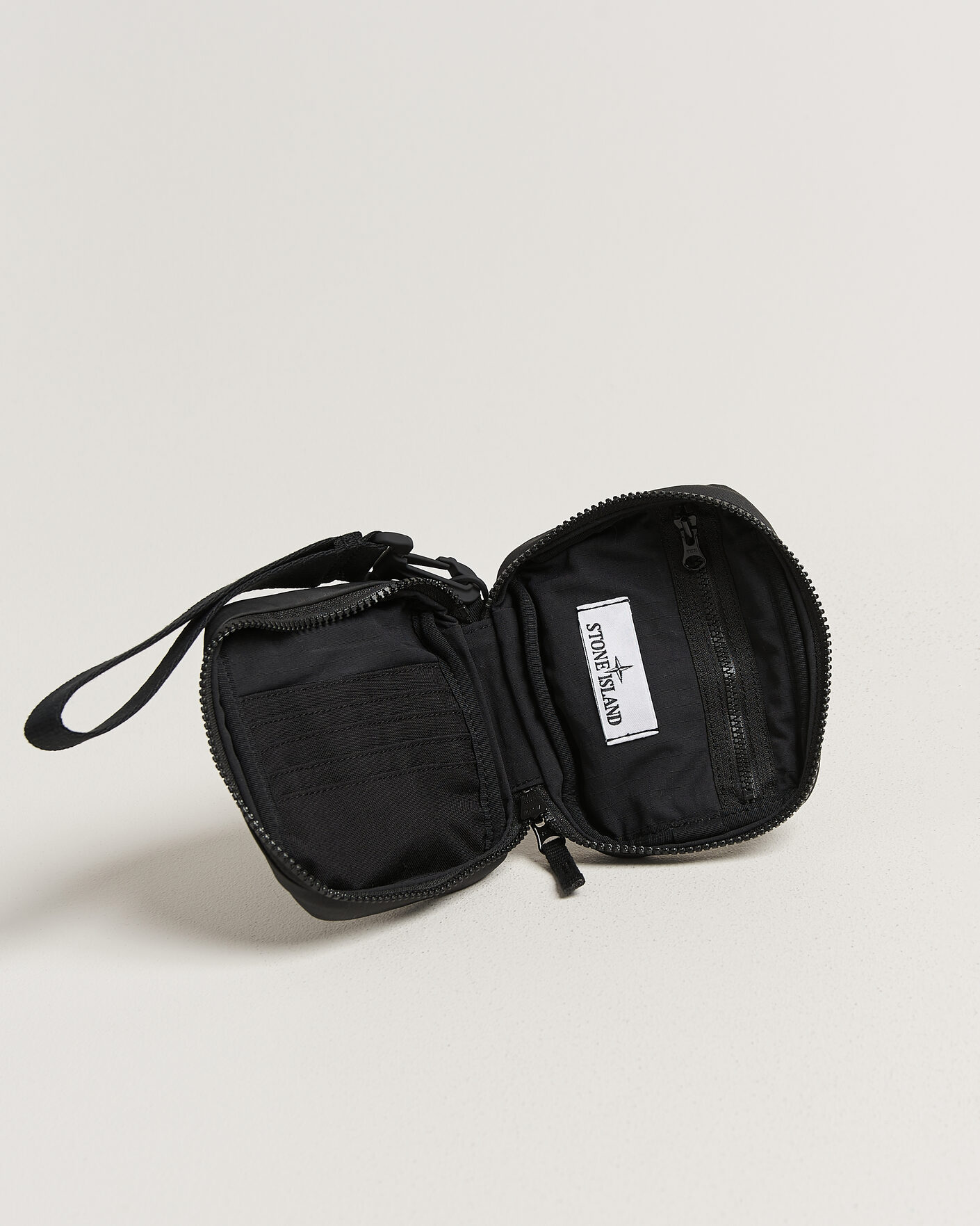 Heren | Portemonnees | Stone Island | Coated Cotton Ripstop Wallet Black