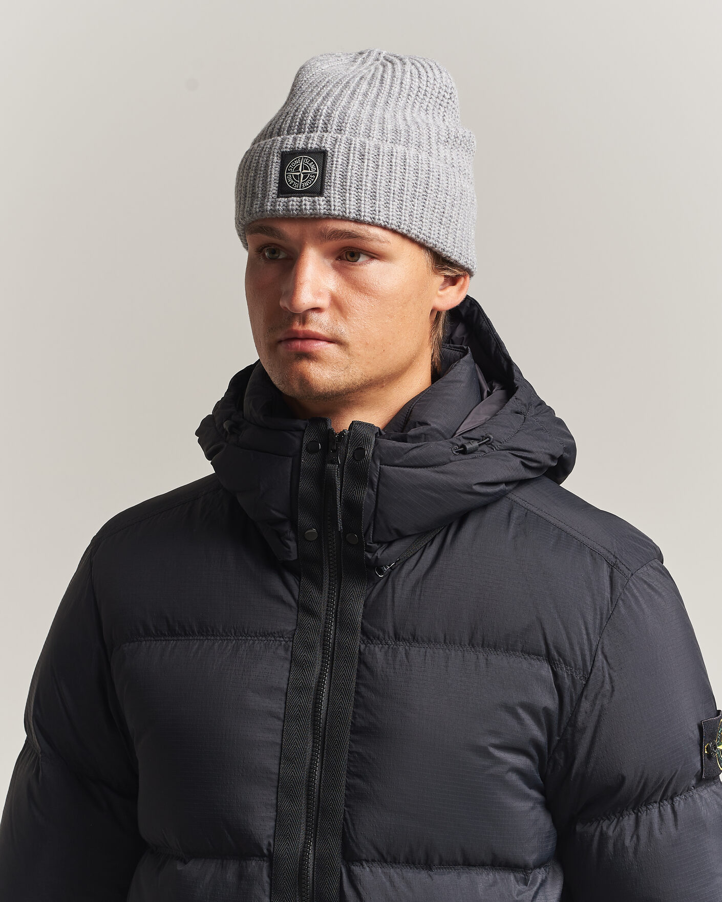 Heren | Mutsen | Stone Island | Geelong Wool Hat Grey Melange