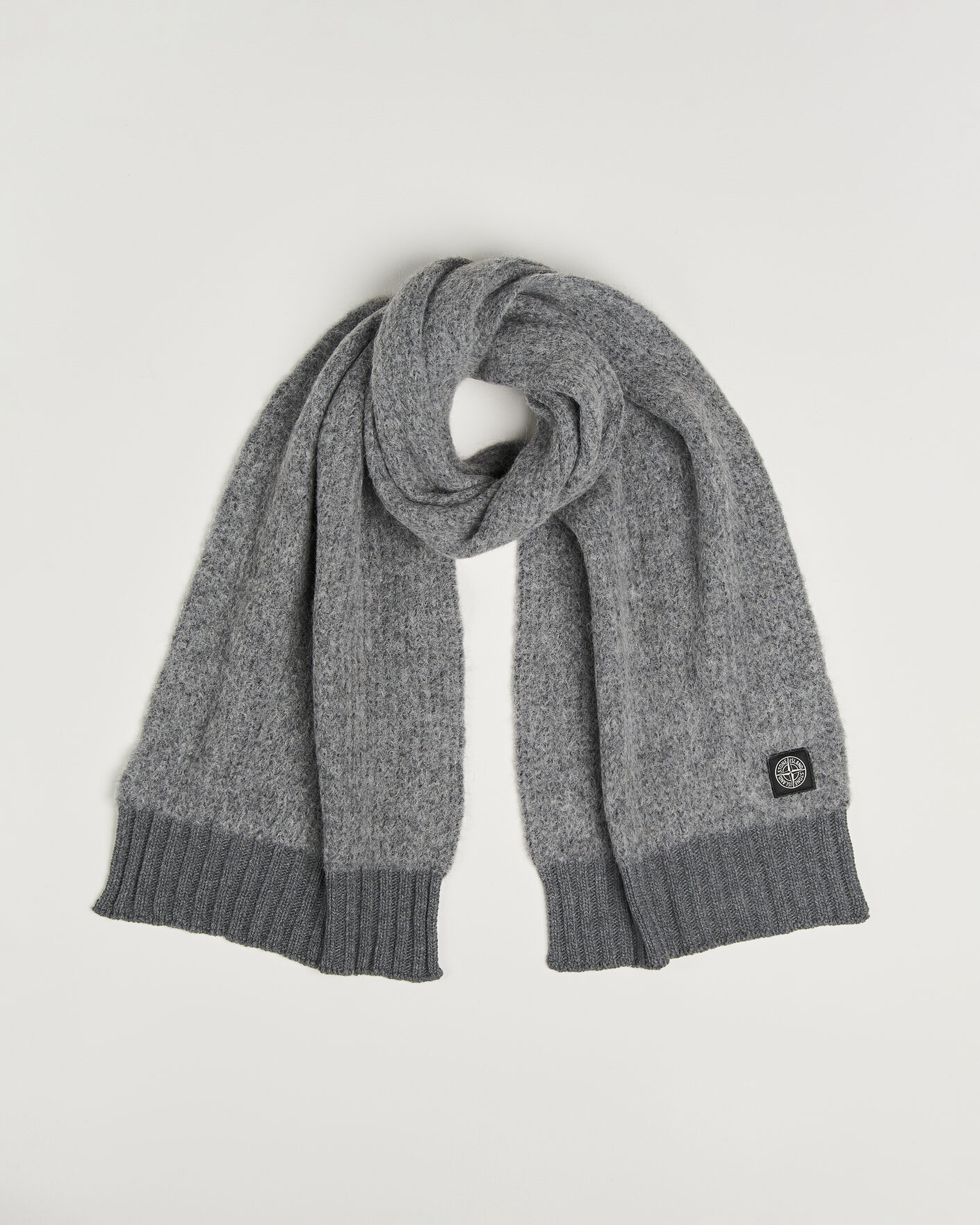 Heren | Sjaals | Stone Island | Baby Alpaca Blend Scarf Grey Melange