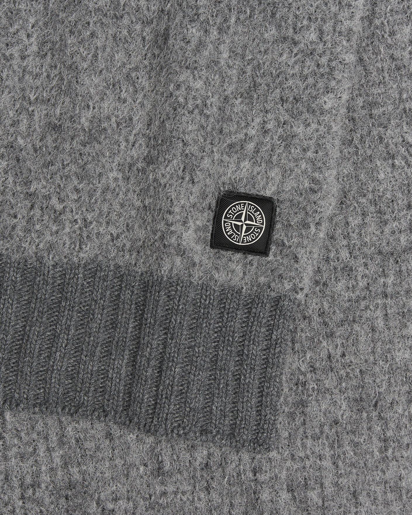 Heren | Sjaals | Stone Island | Baby Alpaca Blend Scarf Grey Melange