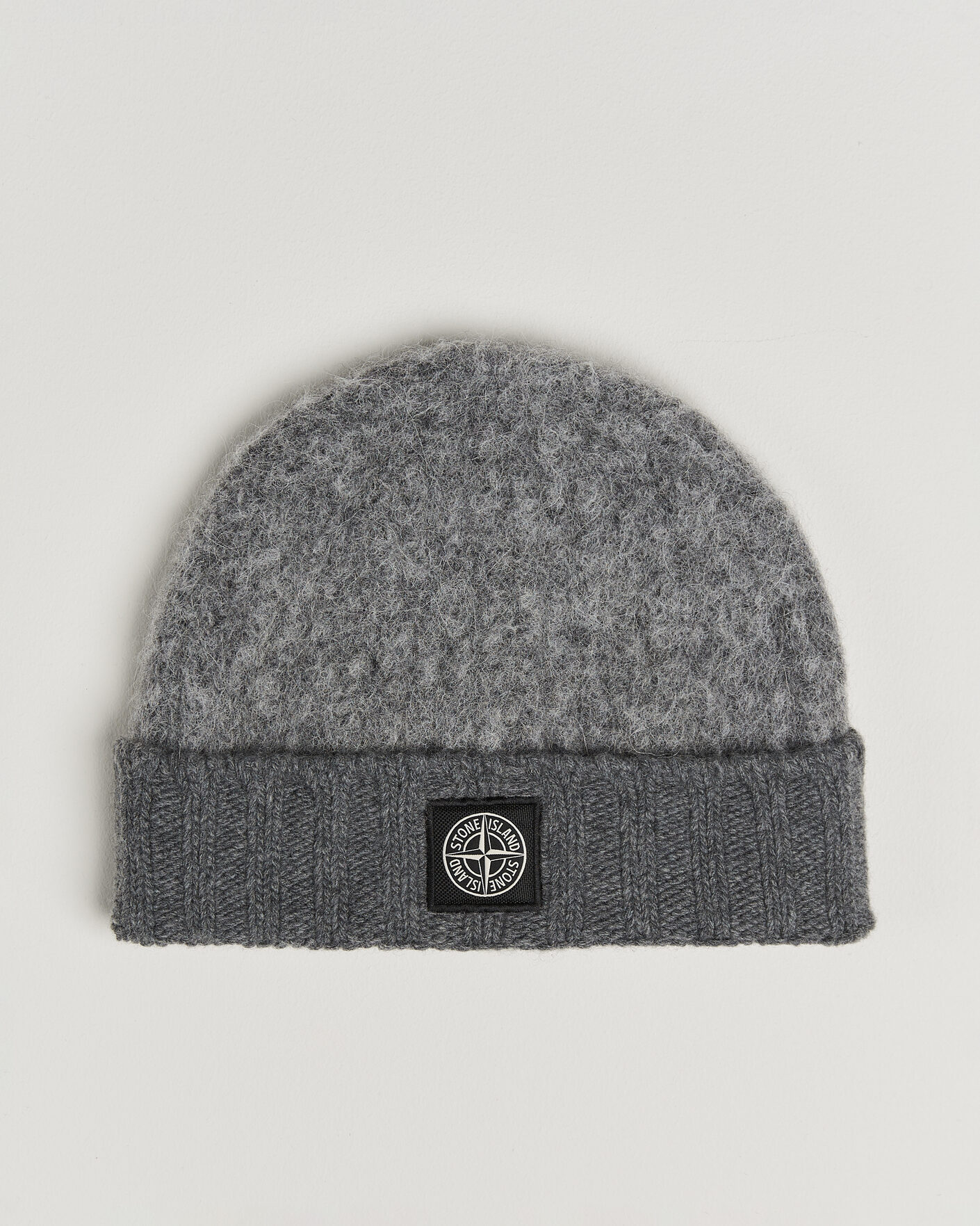 Heren | Mutsen | Stone Island | Ribbed Baby Alpaca Blend Hat Grey Melange