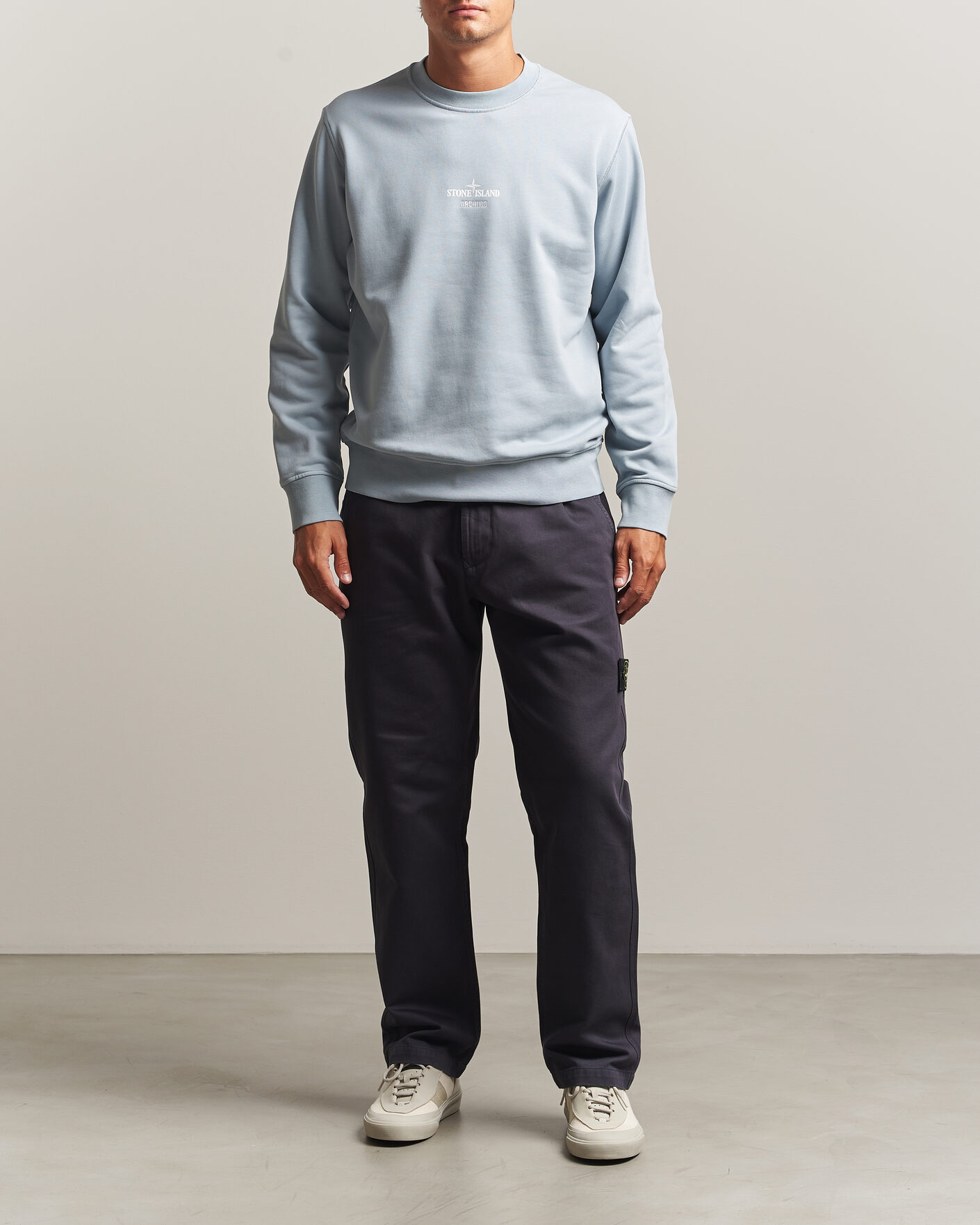 Heren | Truien | Stone Island | Cotton Fleece Archivio Print Sweatshirt Ash Grey