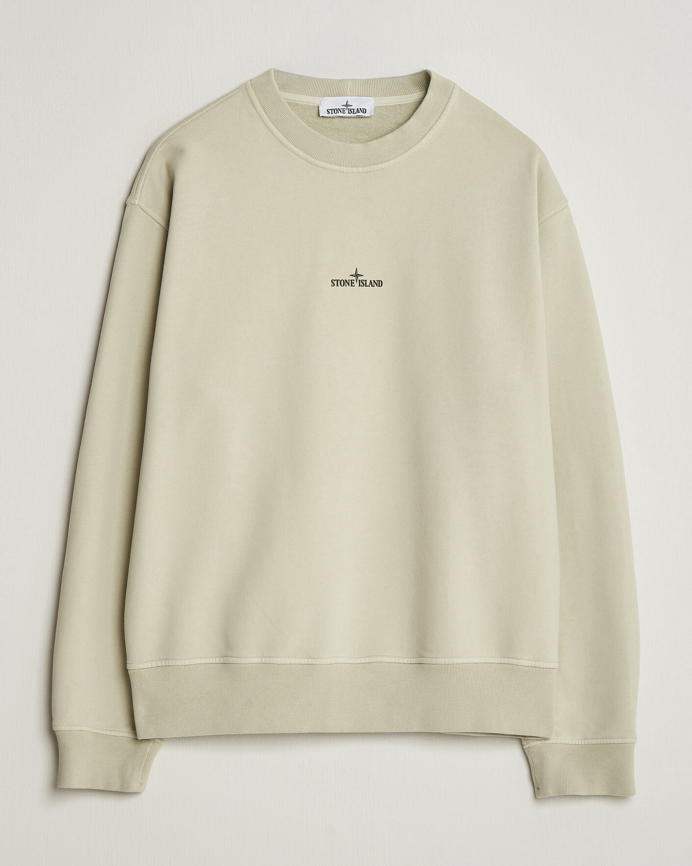 Heren | Truien | Stone Island | Cotton Fleece Blurred Compas Print Sweatshirt Sand