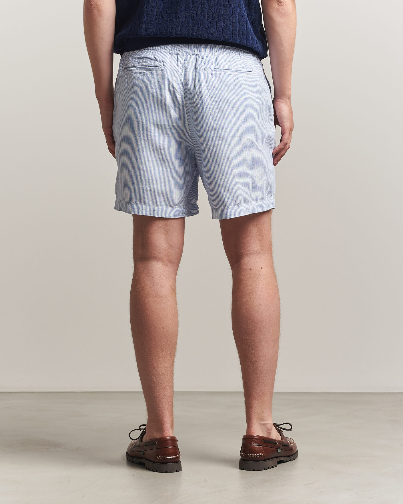 Heren | Korte broek | Polo Ralph Lauren | Woven Linen Shorts Blue/White