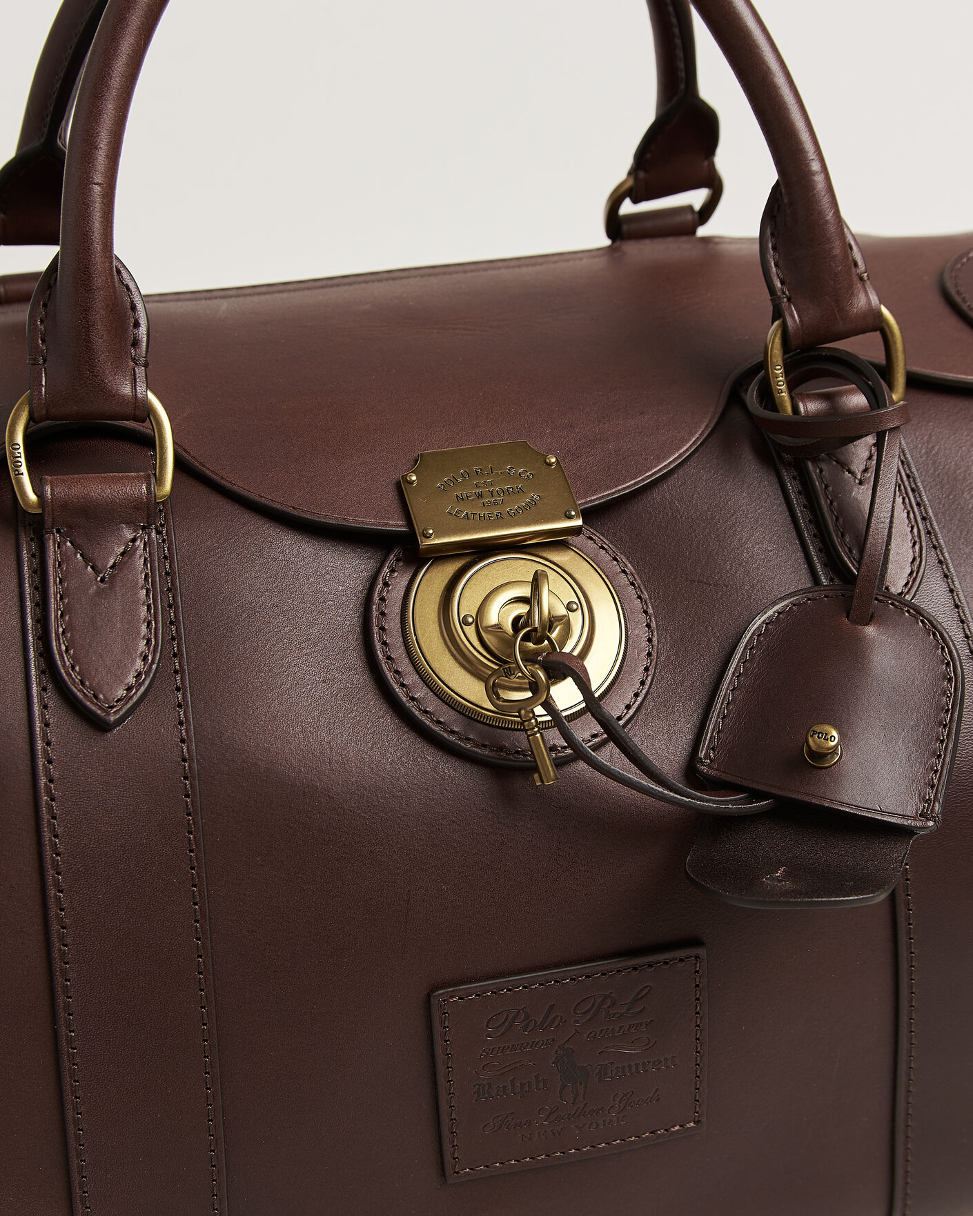Heren | Tassen | Polo Ralph Lauren | Leather Duffle Bag Burnished Brown