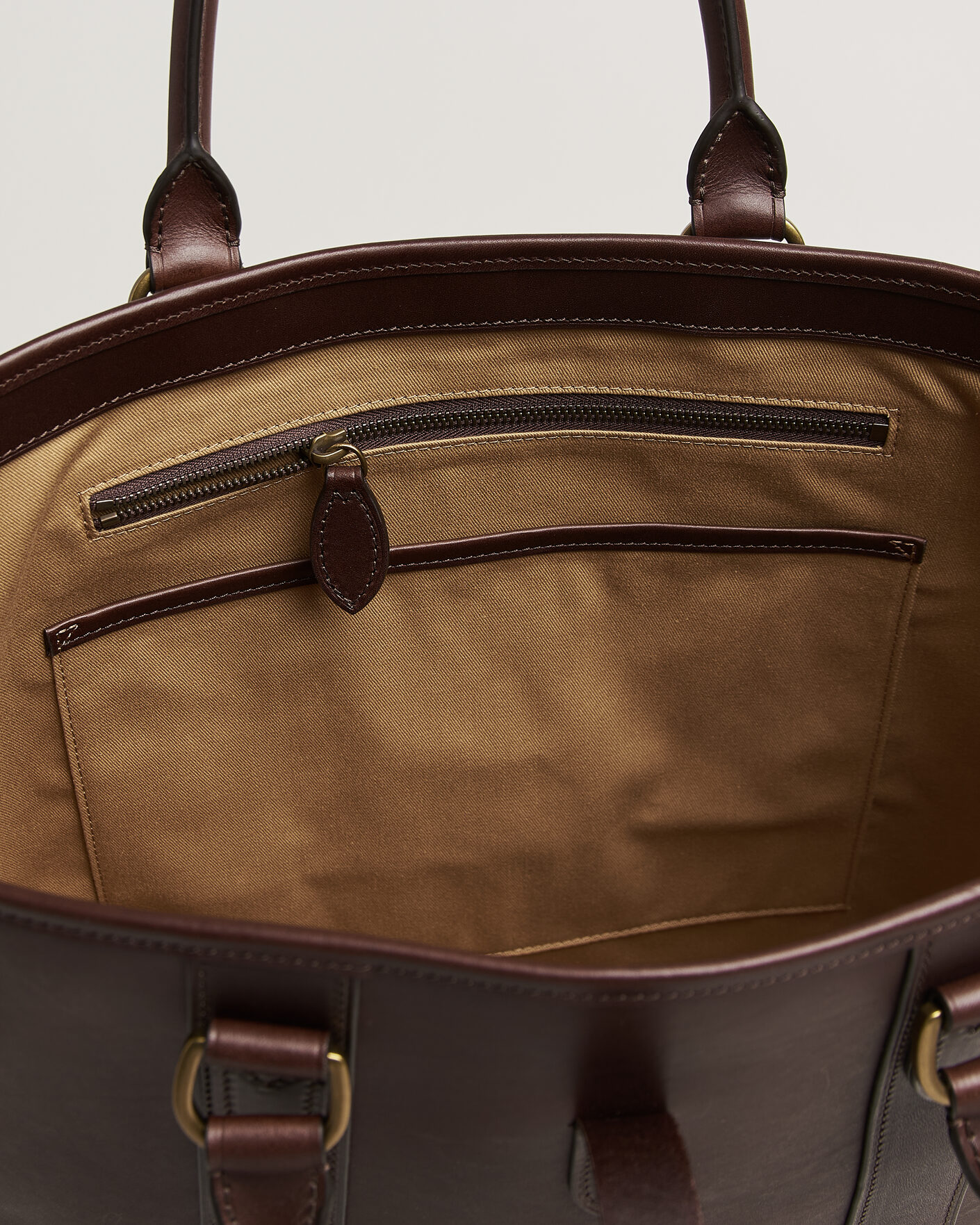 Heren | Tassen | Polo Ralph Lauren | Leather Tote Bag Burnished Brown