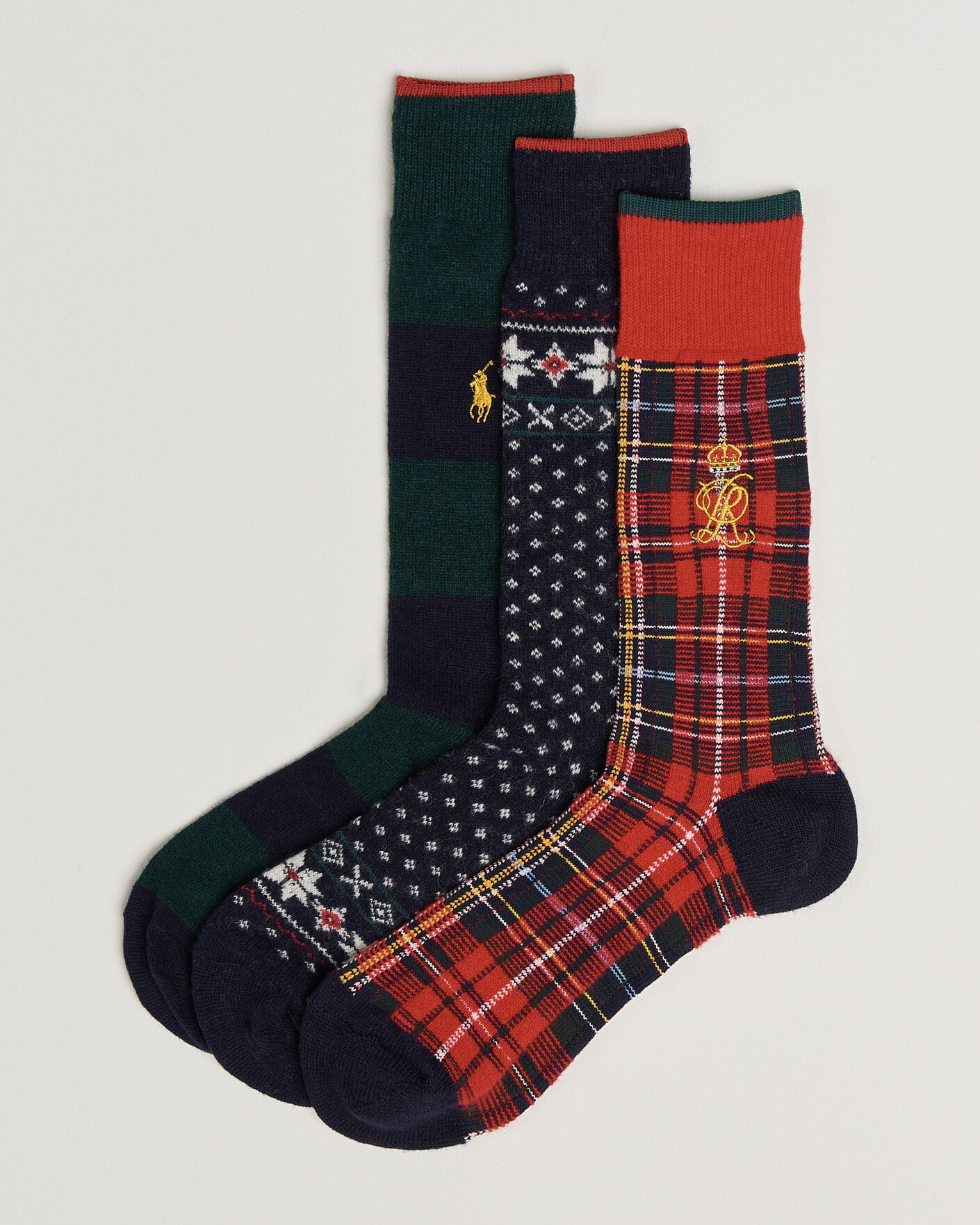 Heren | Ondergoed | Polo Ralph Lauren | 3-Pack Lambswool Sock Hunter Multi