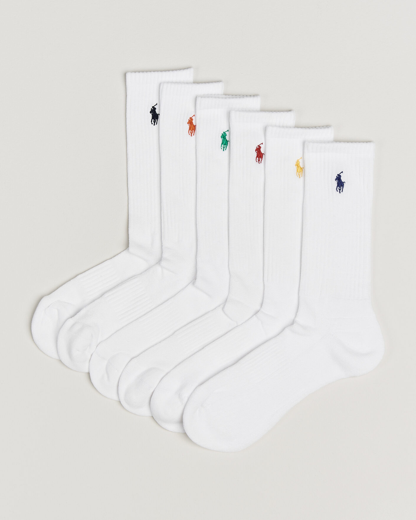 Heren | Ondergoed | Polo Ralph Lauren | 6-Pack Performance Crew Socks White