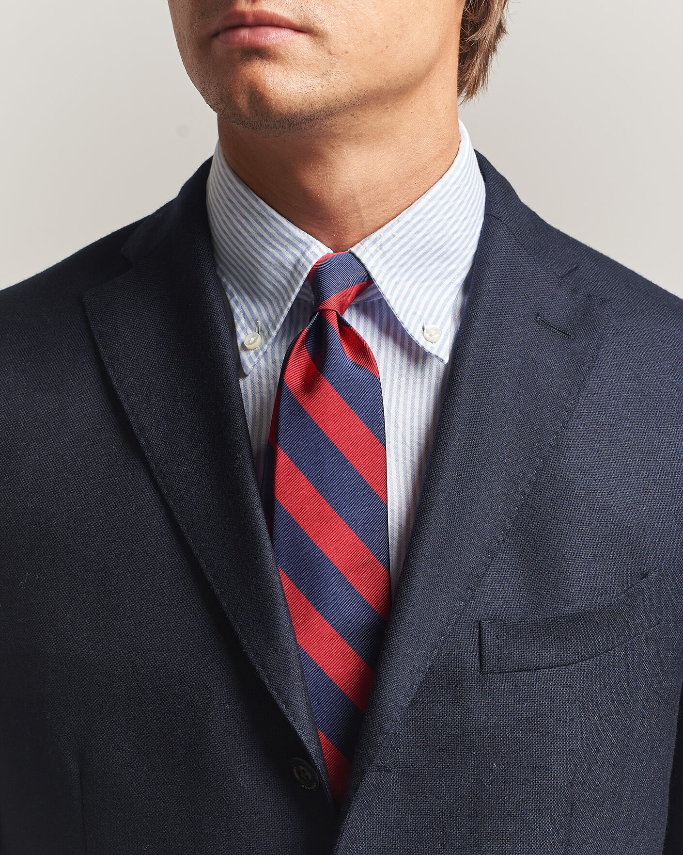 Heren | Stropdassen | Polo Ralph Lauren | Striped Club Tie Navy/Red