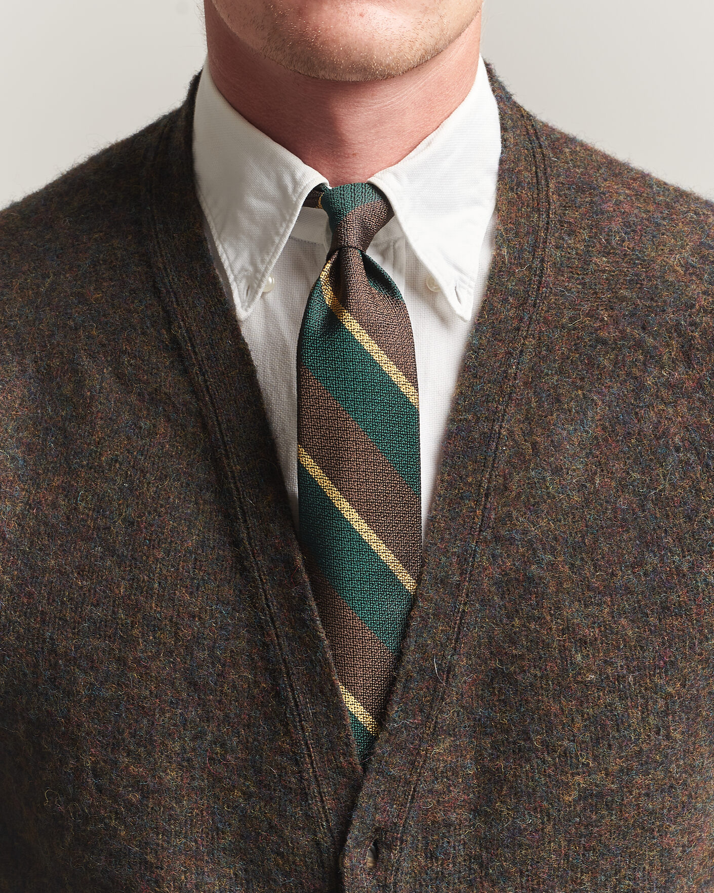 Heren | Stropdassen | Polo Ralph Lauren | Striped Vintage Tie Brown/Green