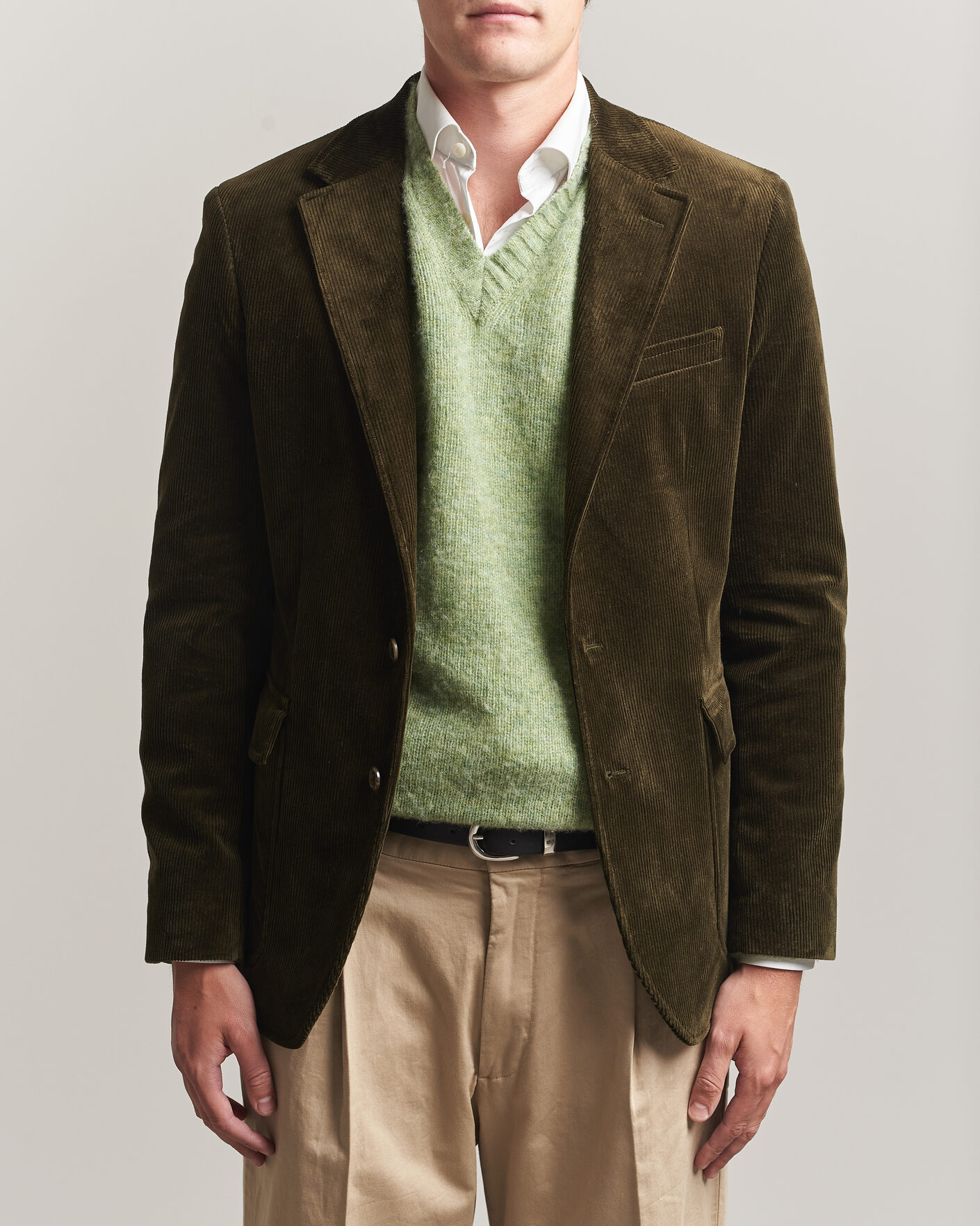 Heren | Blazers | Polo Ralph Lauren | Single Breasted Corduroy Sportcoat Fall Olive