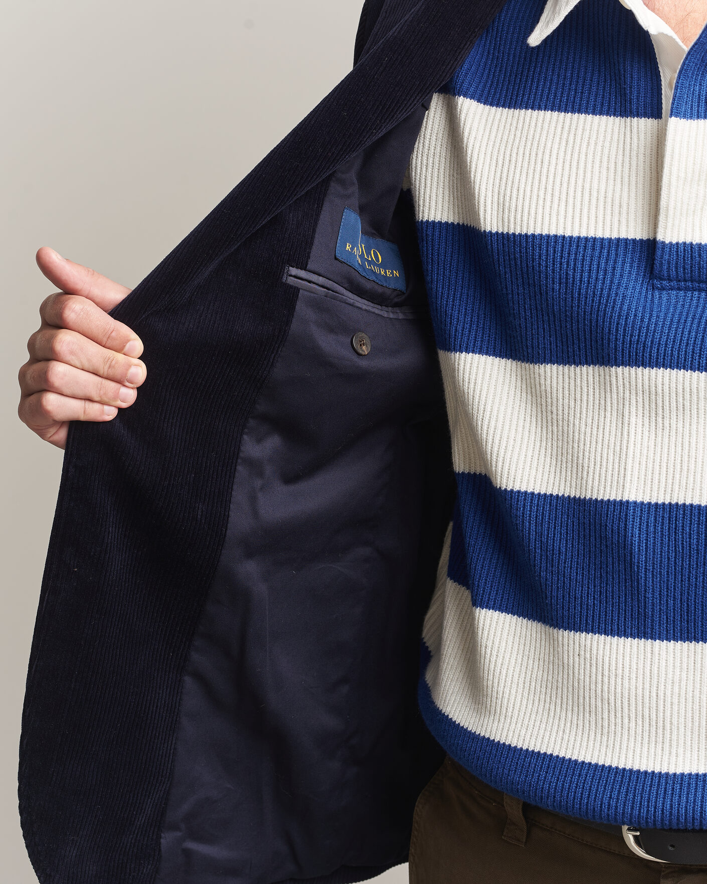 Heren | Blazers | Polo Ralph Lauren | Single Breasted Corduroy Sportcoat Newport Navy