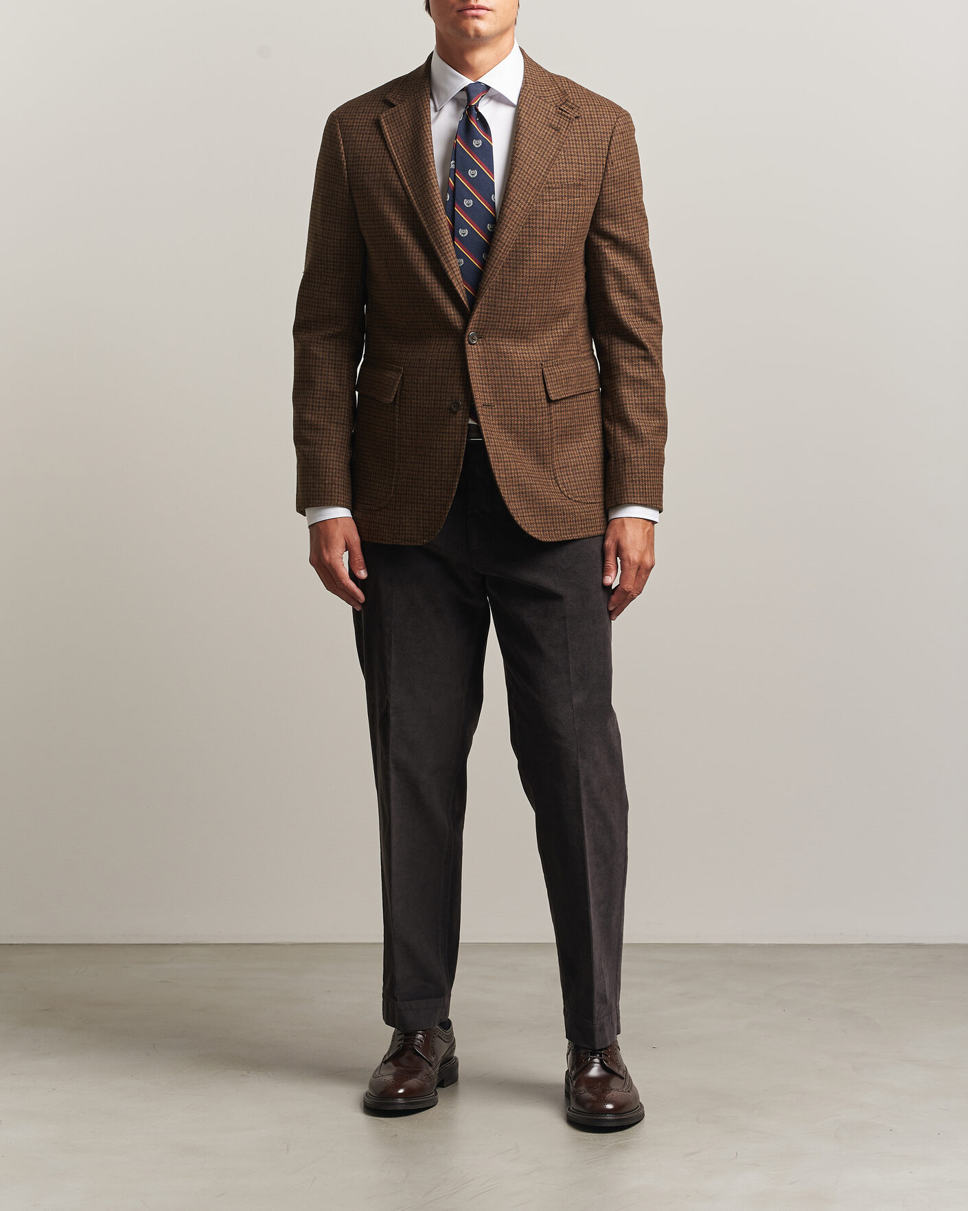 Heren | Blazers | Polo Ralph Lauren | Guncheck Woven Sportcoat Brown/Olive