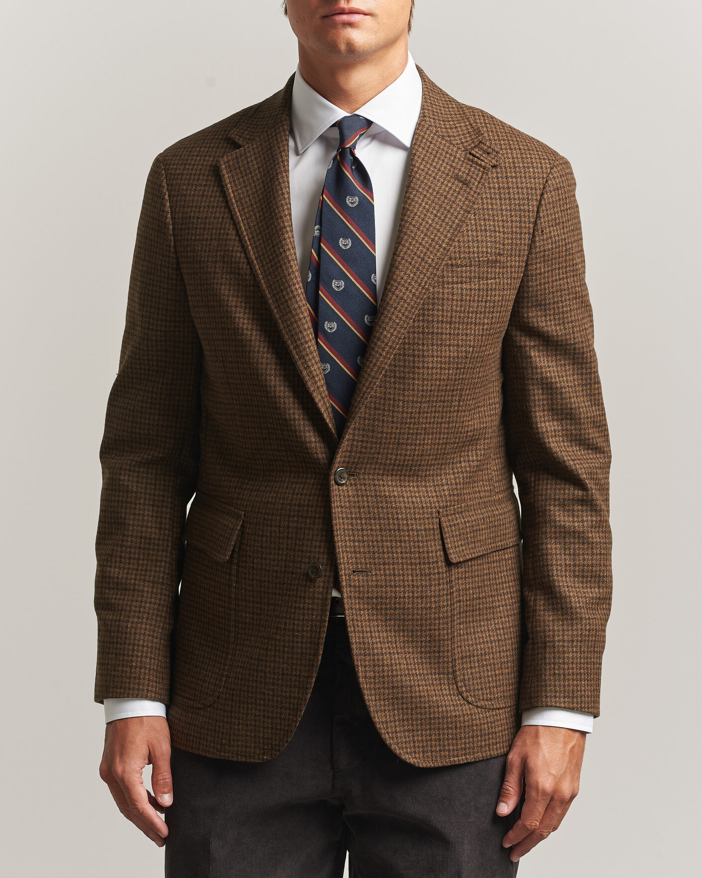 Heren | Blazers | Polo Ralph Lauren | Guncheck Woven Sportcoat Brown/Olive