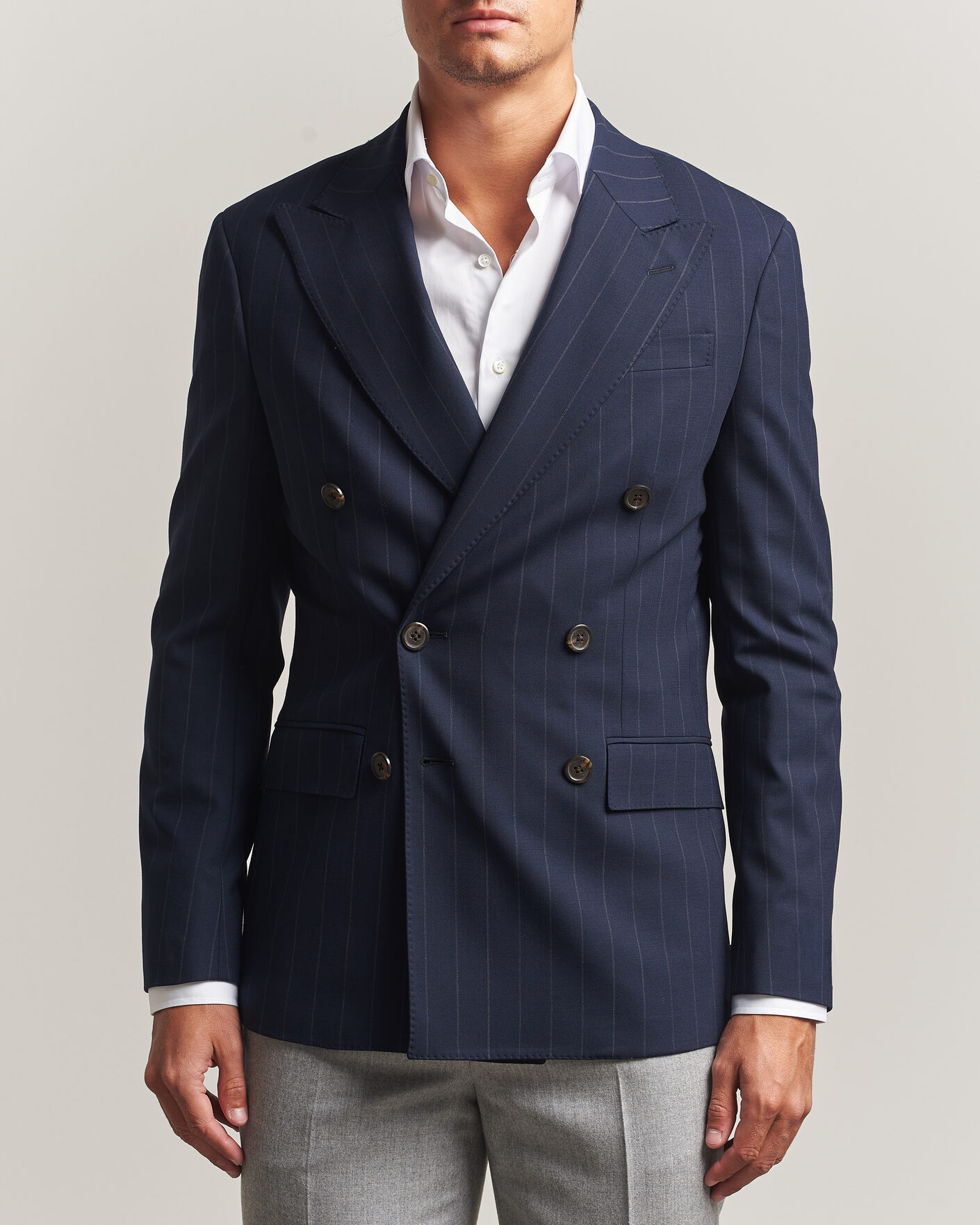 Heren | Blazers | Polo Ralph Lauren | Double Breasted Rope Stripe Sportcoat Navy/Grey