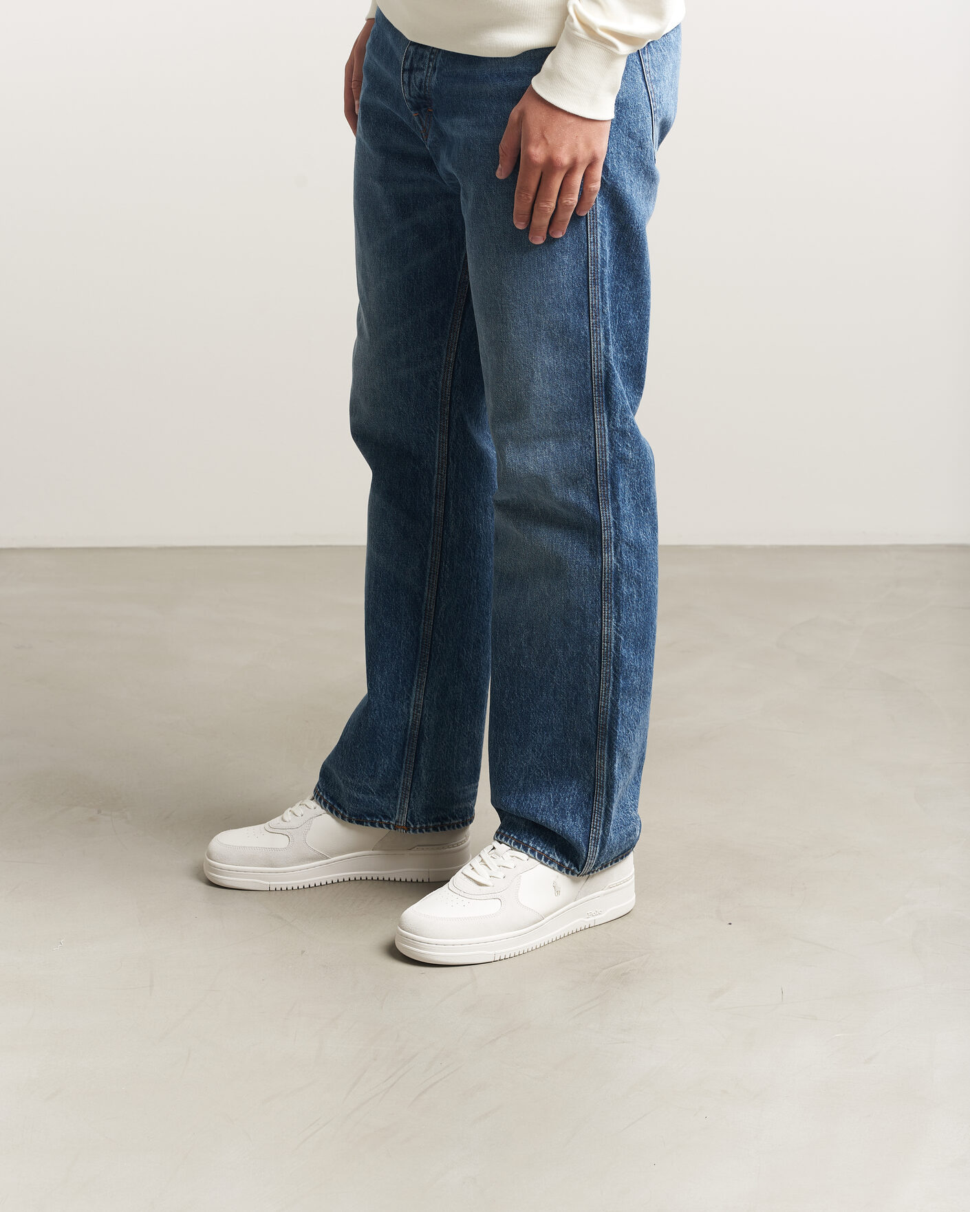 Heren | Sneakers | Polo Ralph Lauren | Masters Court Suede/Leather Sneakers Deckwash White