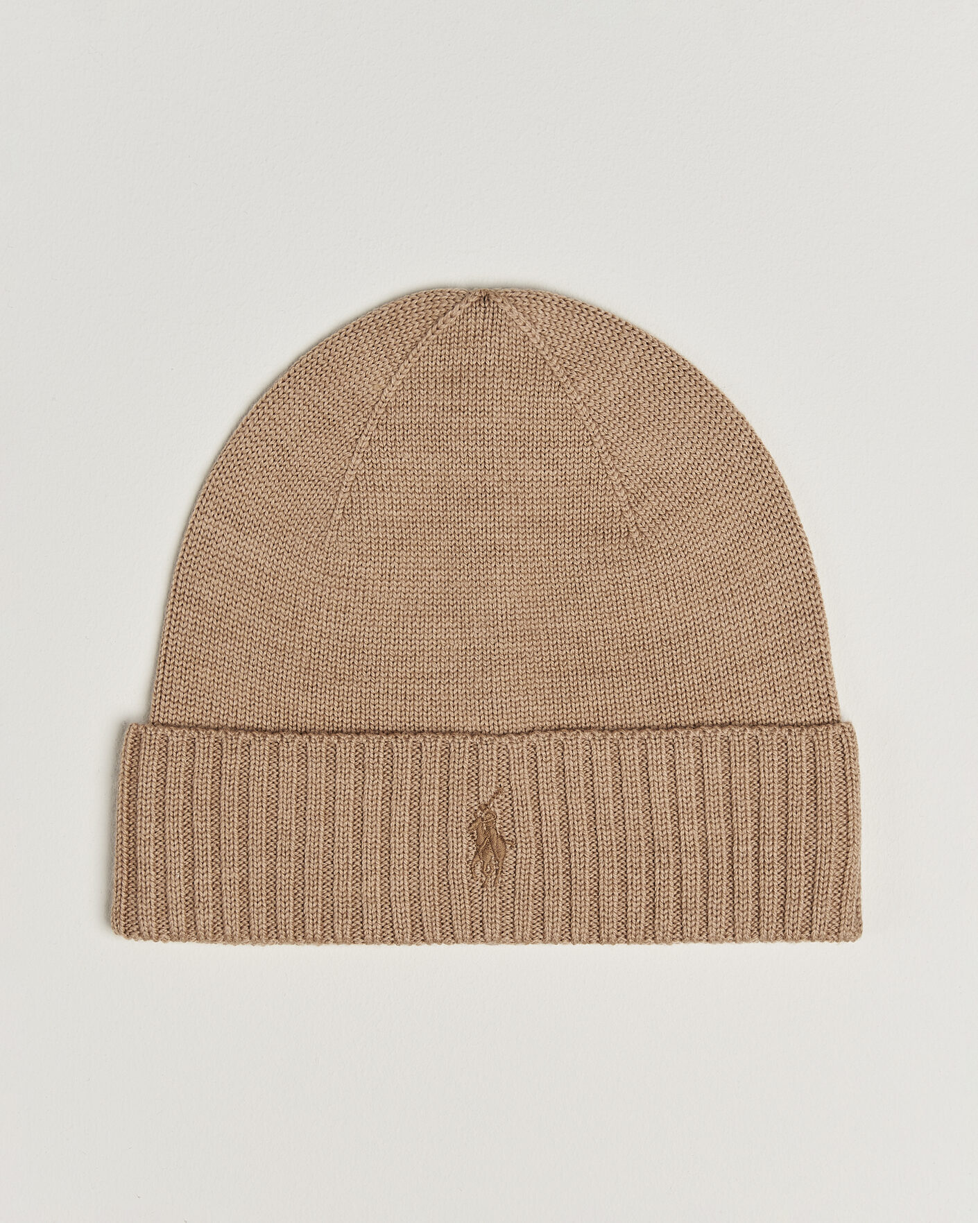 Heren | Mutsen | Polo Ralph Lauren | Merino Beanie Camel Melange