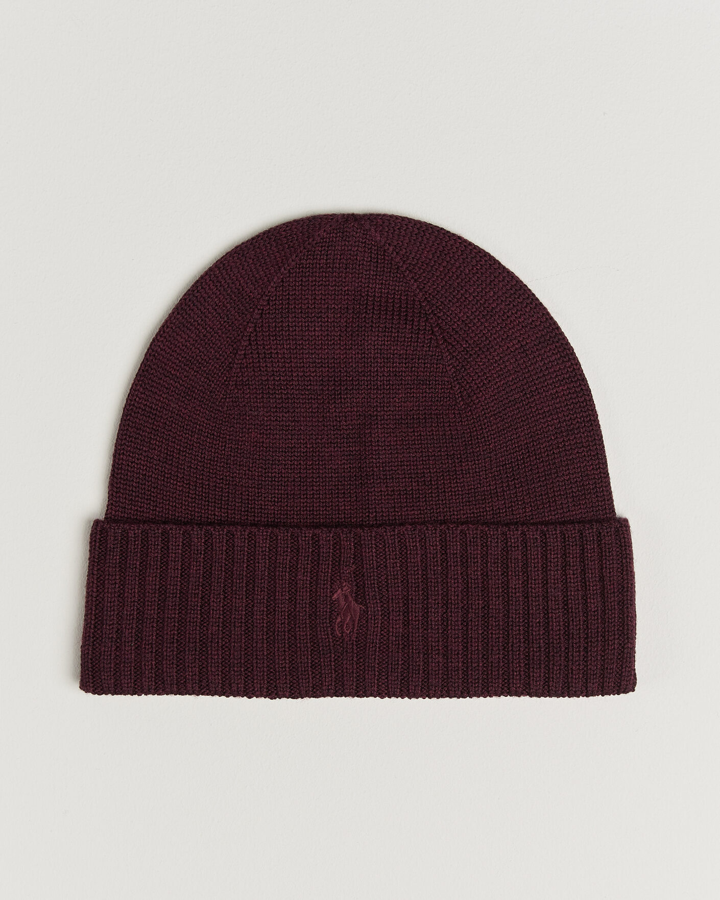 Heren | Mutsen | Polo Ralph Lauren | Merino Beanie Merlot Wine Heather