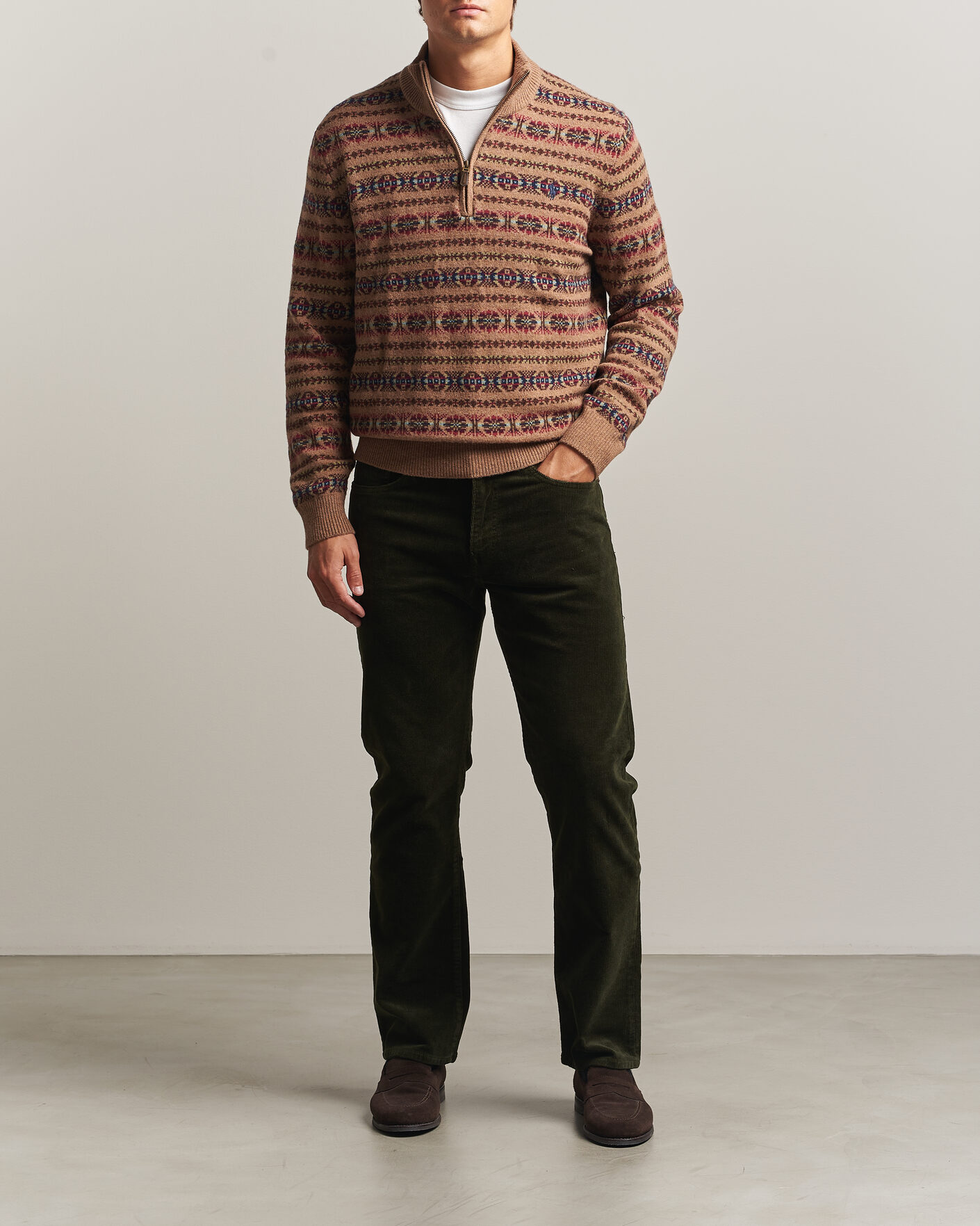 Heren | Broeken | Polo Ralph Lauren | Stretch Corduroy Straight Fit Pants Estate Olive
