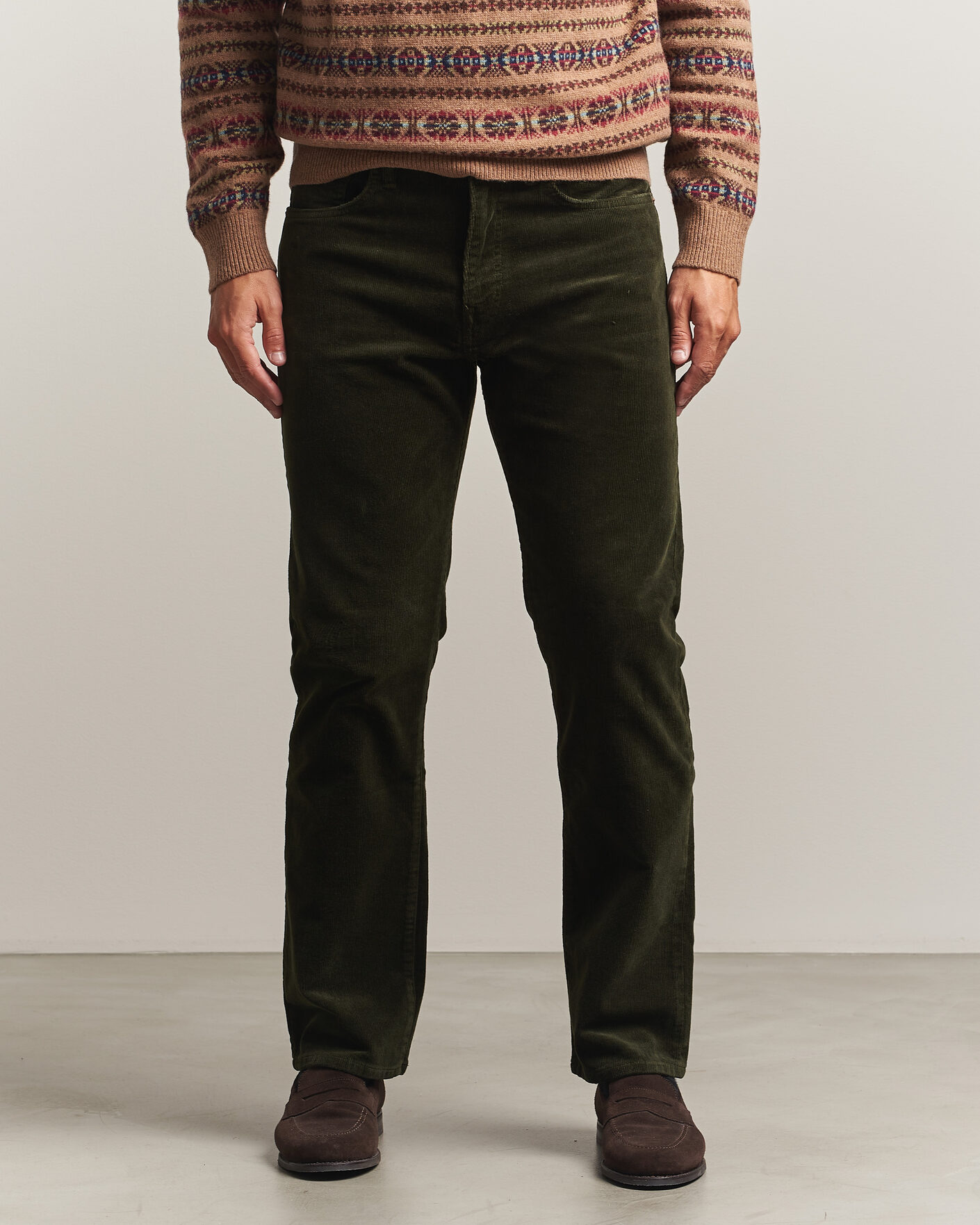 Heren | Broeken | Polo Ralph Lauren | Stretch Corduroy Straight Fit Pants Estate Olive