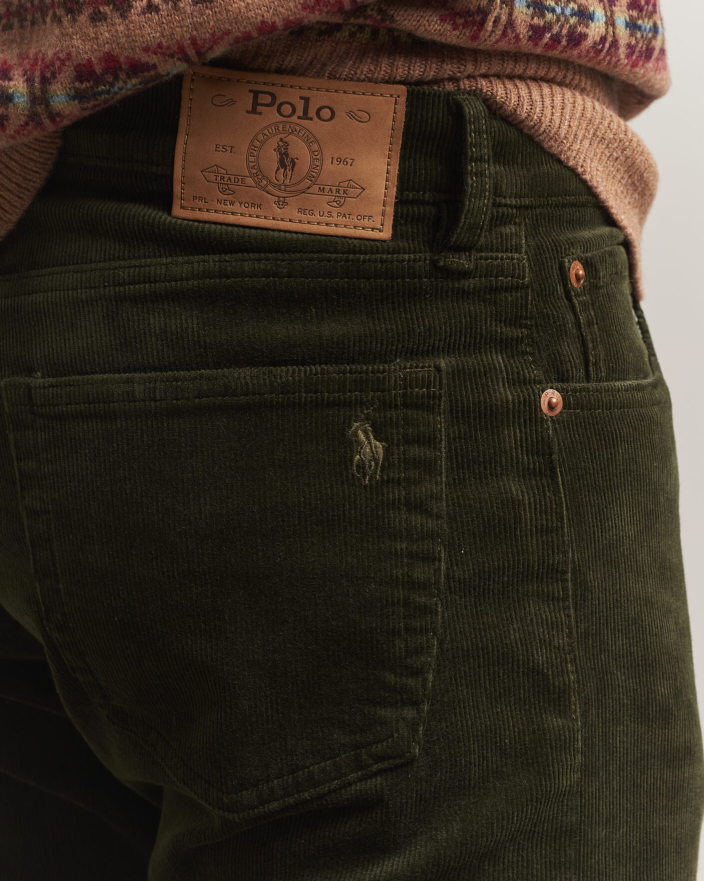 Heren | Broeken | Polo Ralph Lauren | Stretch Corduroy Straight Fit Pants Estate Olive
