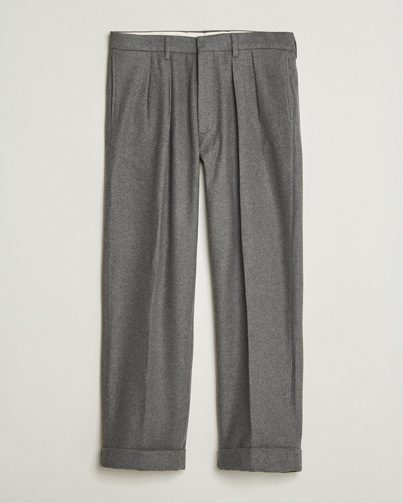 Heren | Broeken | Polo Ralph Lauren | Flanell Blend Straight Fit Pants Medium Grey