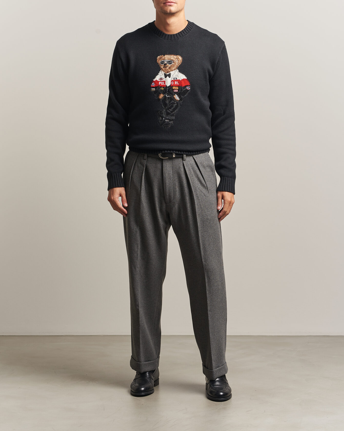 Heren | Broeken | Polo Ralph Lauren | Flanell Blend Straight Fit Pants Medium Grey