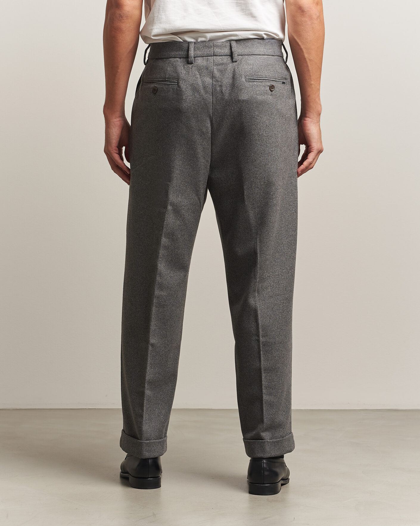 Heren | Broeken | Polo Ralph Lauren | Flanell Blend Straight Fit Pants Medium Grey