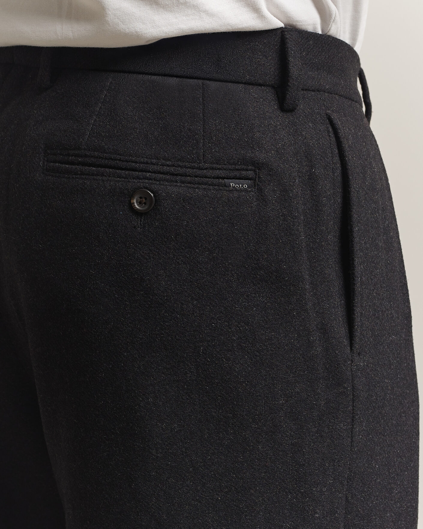 Heren | Broeken | Polo Ralph Lauren | Flanell Blend Straight Fit Pants Dark Grey