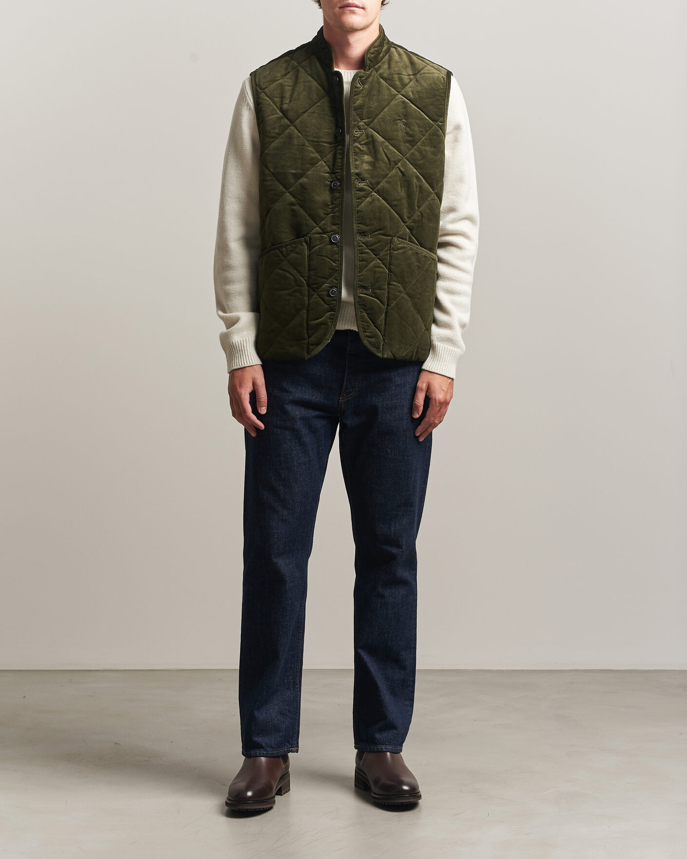 Heren | Gilets | Polo Ralph Lauren | Quilted Corduroy Vest Company Olive