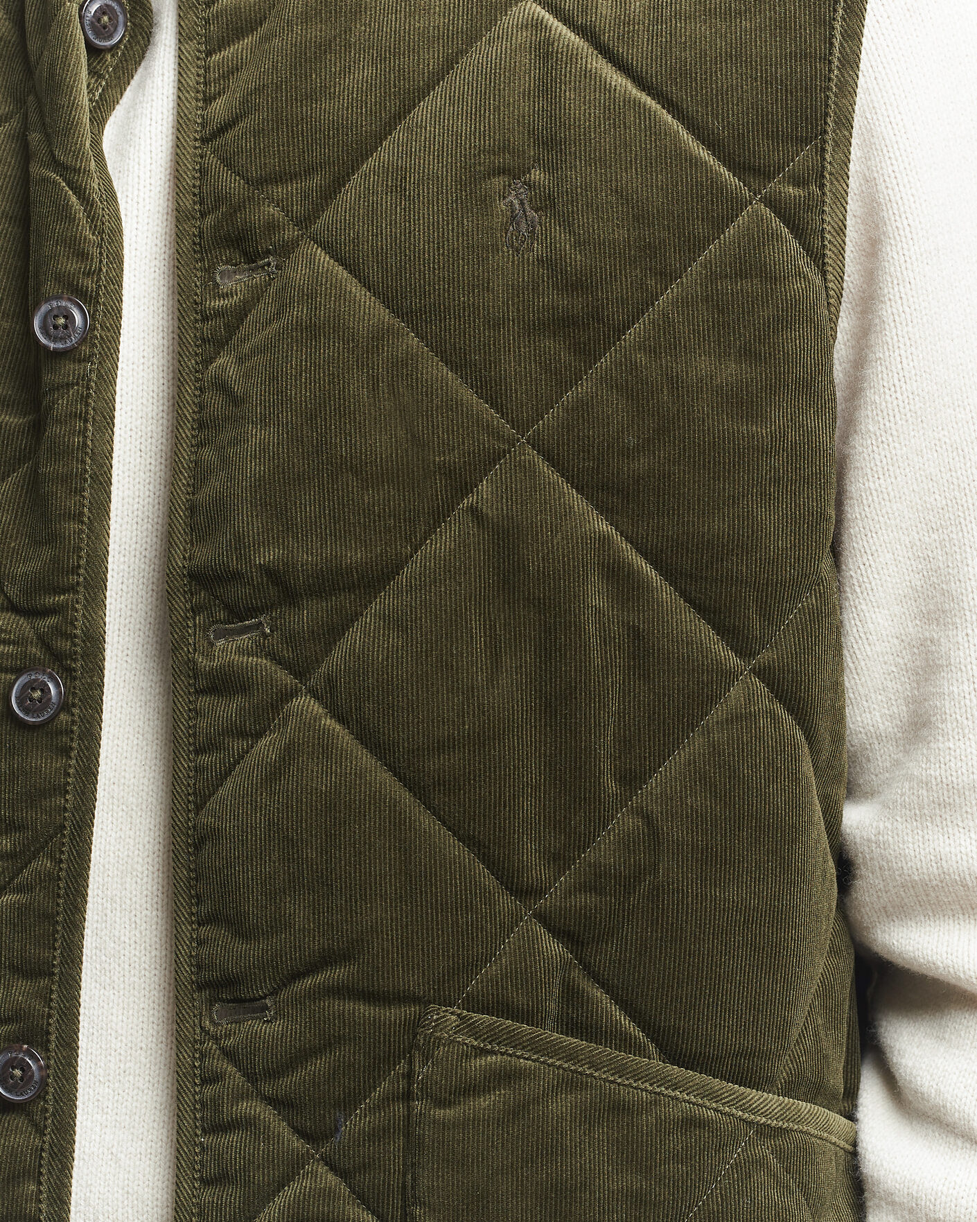 Heren | Gilets | Polo Ralph Lauren | Quilted Corduroy Vest Company Olive