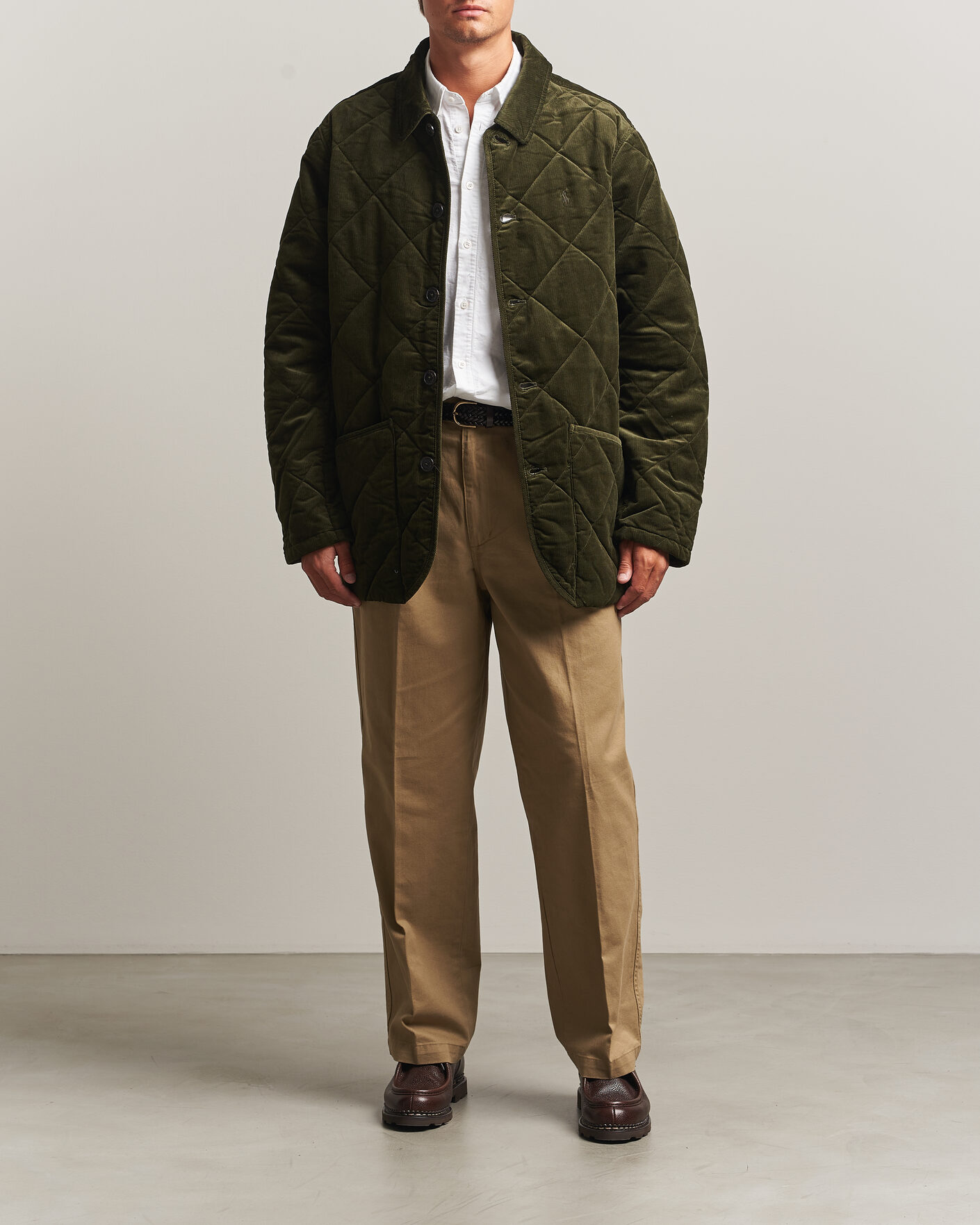 Heren | Jassen | Polo Ralph Lauren | Quilted Corduroy Car Coat Company Olive