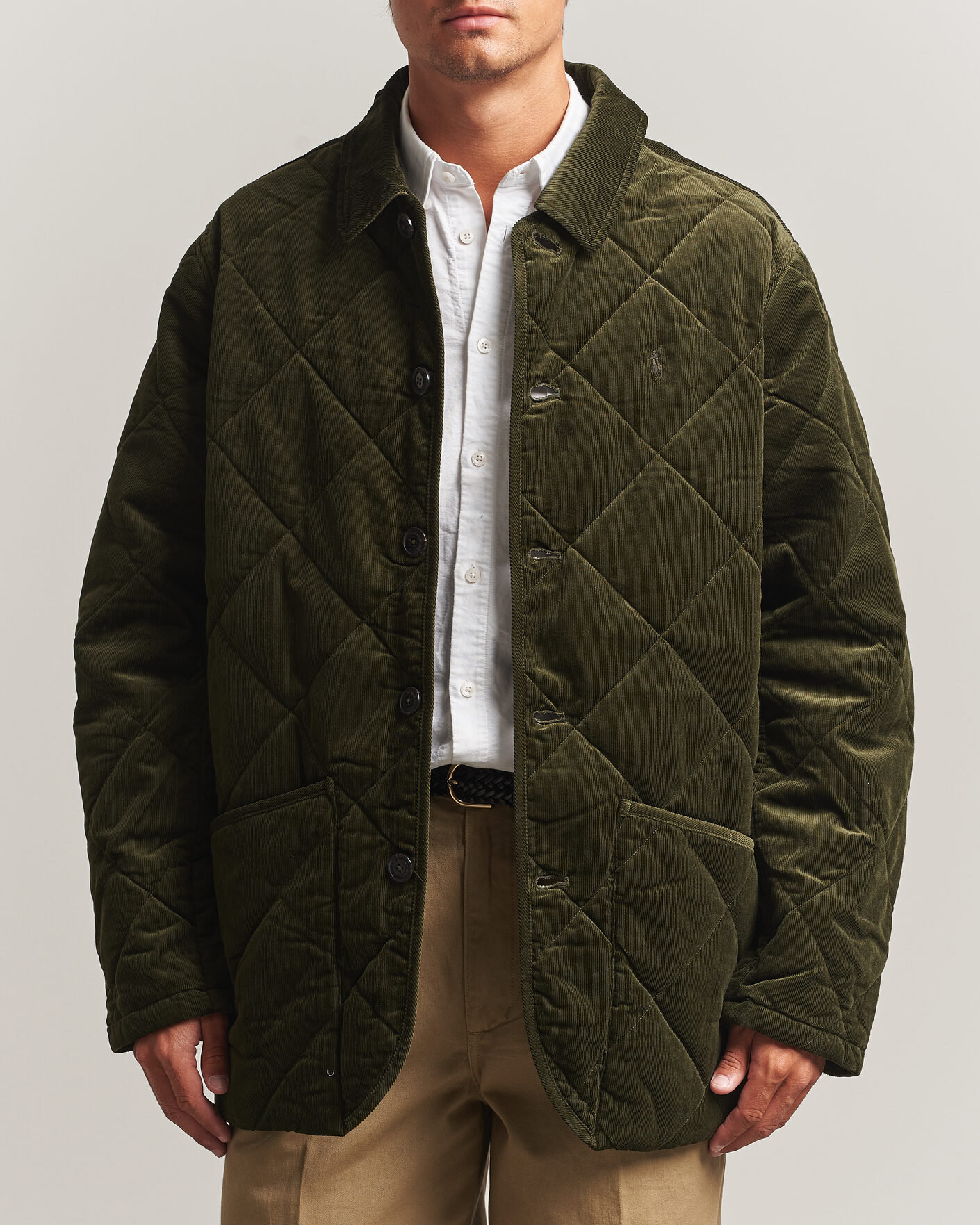 Heren | Jassen | Polo Ralph Lauren | Quilted Corduroy Car Coat Company Olive
