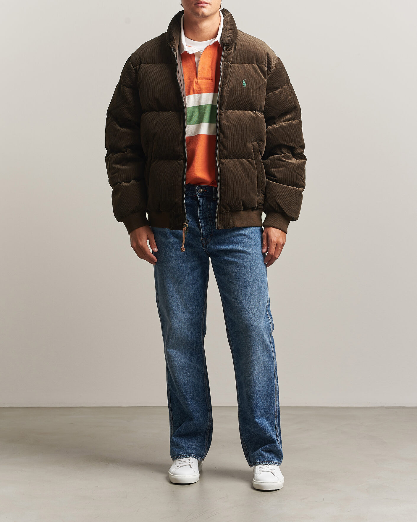 Heren | Jassen | Polo Ralph Lauren | Corduroy Puffer Jacket Dark Beech