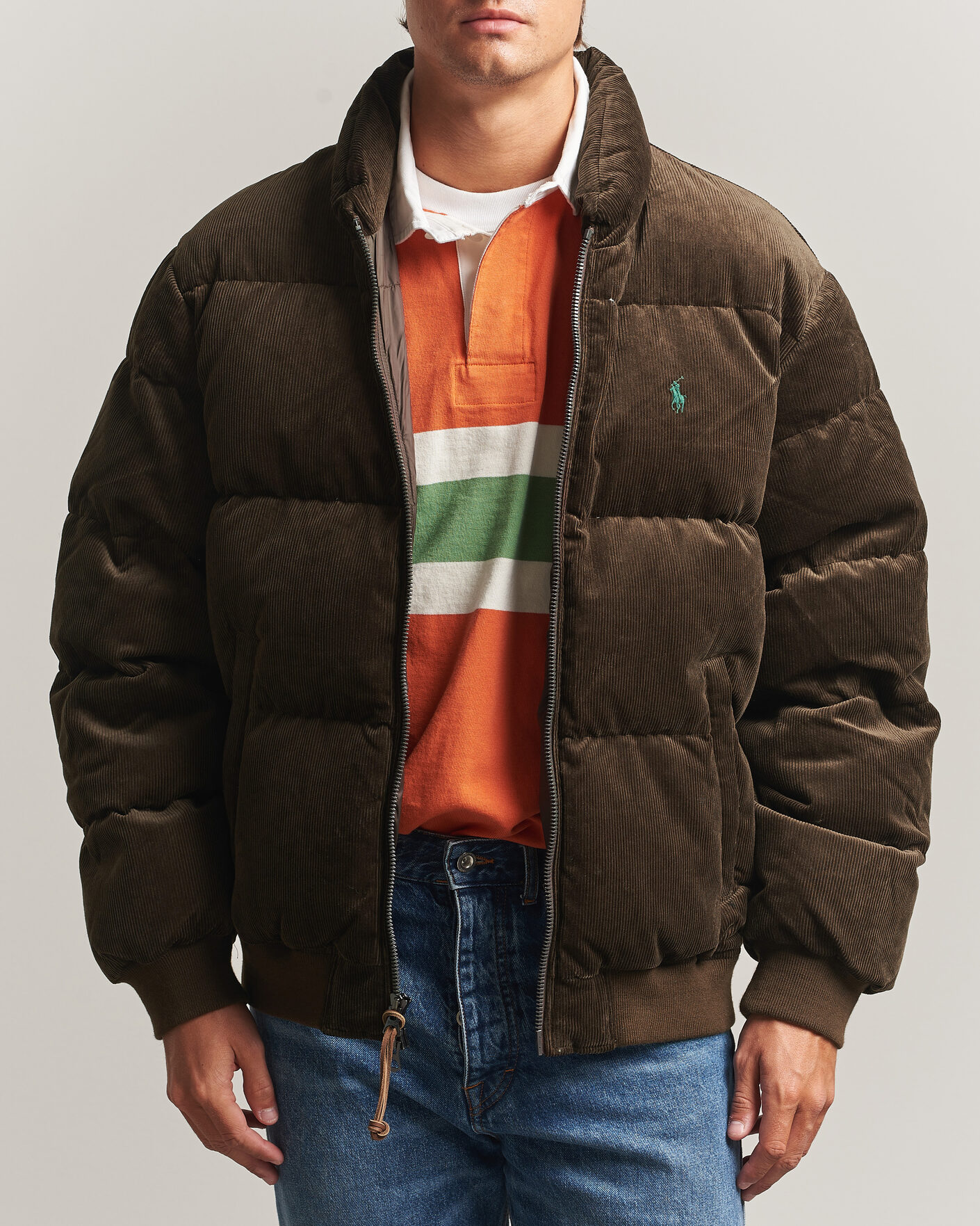 Heren | Jassen | Polo Ralph Lauren | Corduroy Puffer Jacket Dark Beech