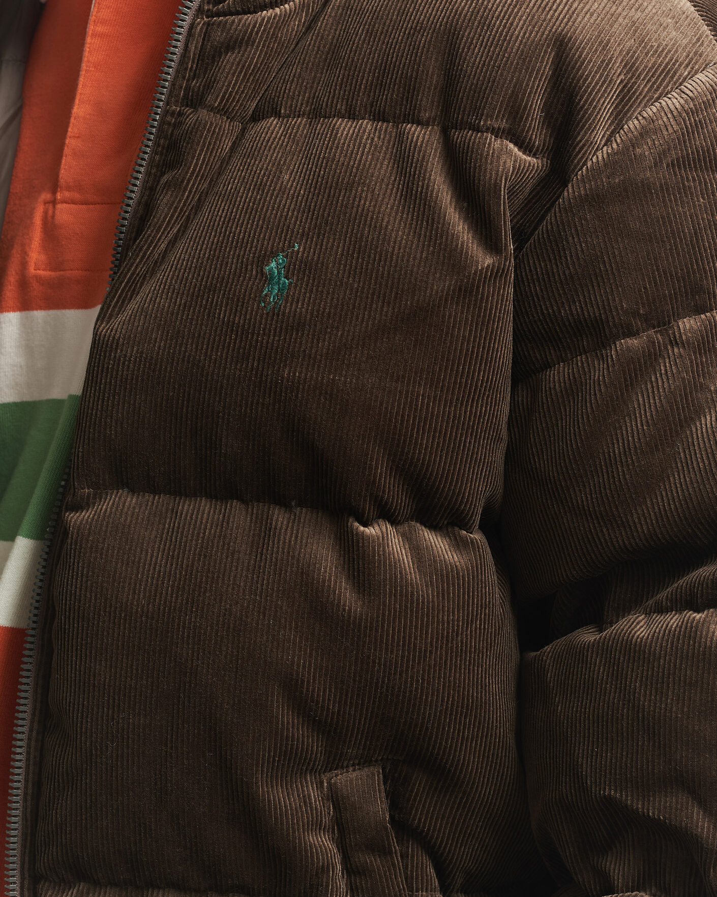 Heren | Jassen | Polo Ralph Lauren | Corduroy Puffer Jacket Dark Beech