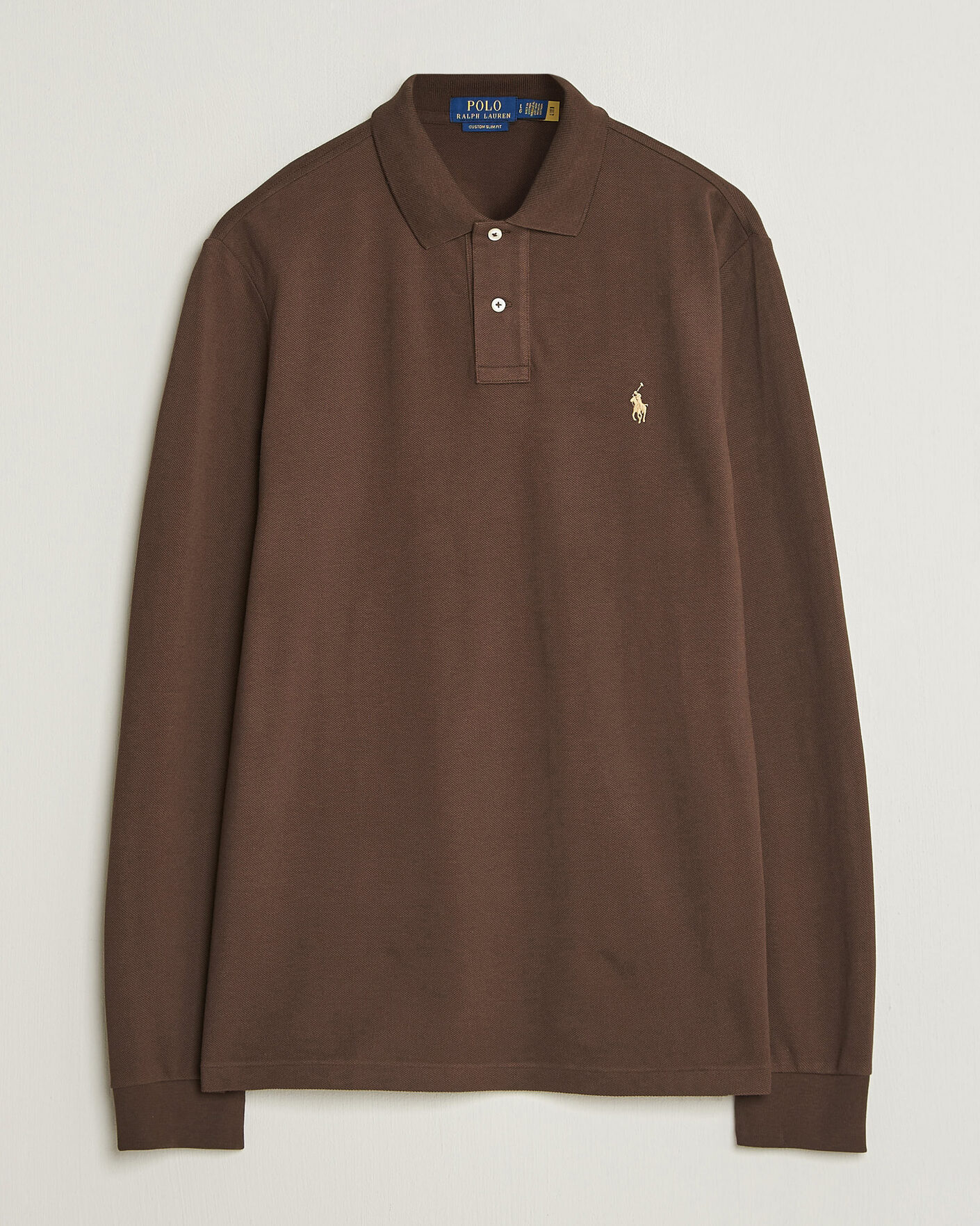 Heren | Polo's | Polo Ralph Lauren | Custom Slim Fit Long Sleeve Polo Nutmeg Brown