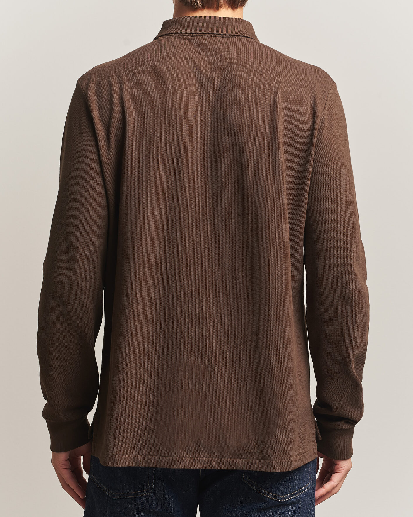 Heren | Polo's | Polo Ralph Lauren | Custom Slim Fit Long Sleeve Polo Nutmeg Brown