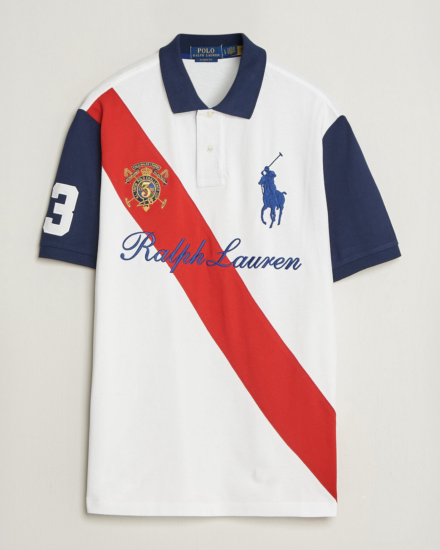 Heren | Polo's | Polo Ralph Lauren | Classic Fit Diagonal Stripe Polo White