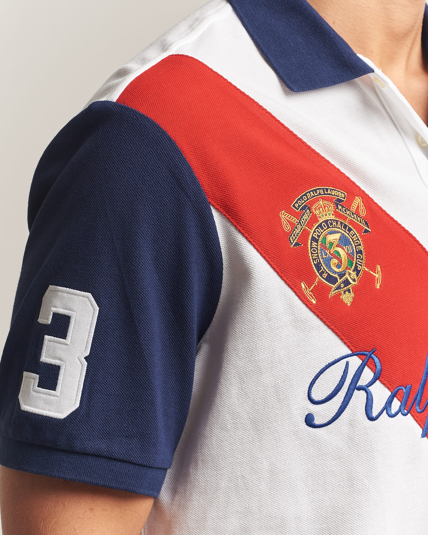 Heren | Polo's | Polo Ralph Lauren | Classic Fit Diagonal Stripe Polo White