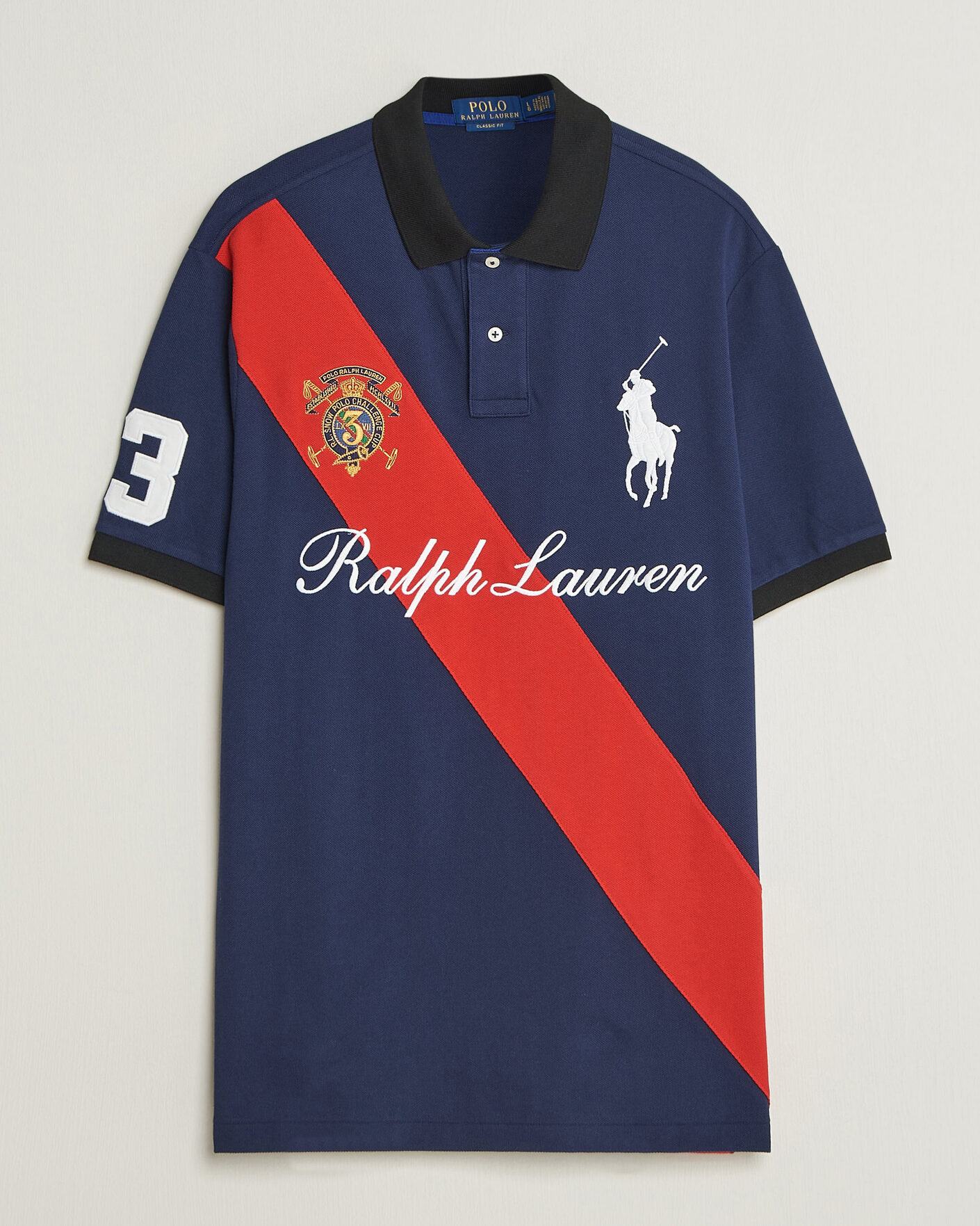 Heren | Polo's | Polo Ralph Lauren | Classic Fit Diagonal Stripe Polo Newport Navy