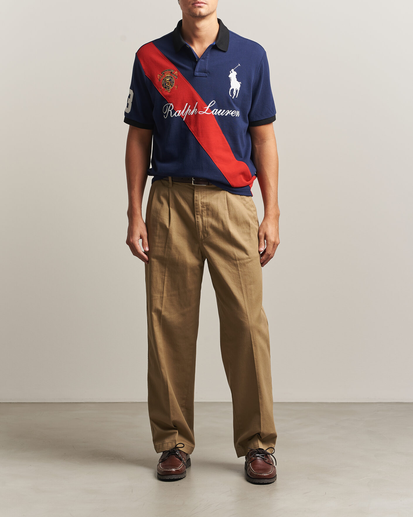 Heren | Polo's | Polo Ralph Lauren | Classic Fit Diagonal Stripe Polo Newport Navy