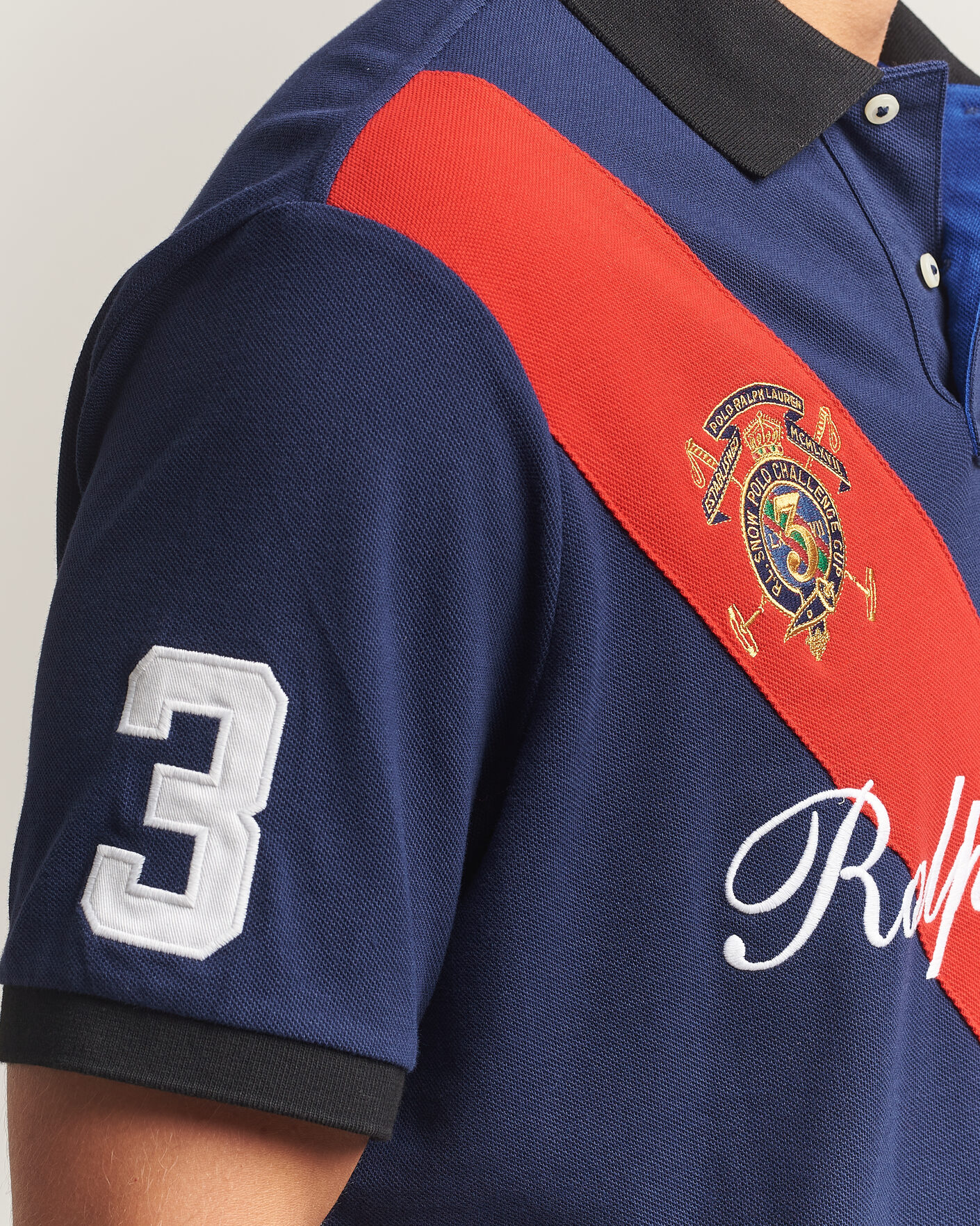 Heren | Polo's | Polo Ralph Lauren | Classic Fit Diagonal Stripe Polo Newport Navy