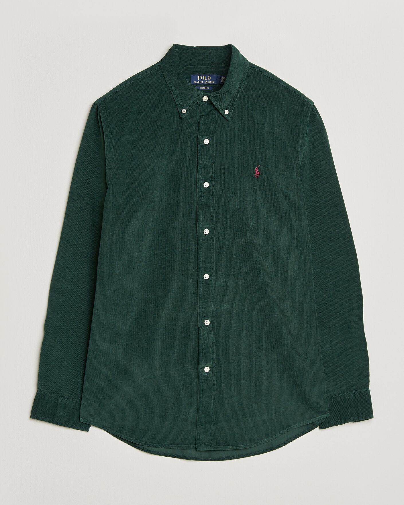 Heren | Overhemden | Polo Ralph Lauren | Custom Fit BD Corduroy Shirt Moss Agate