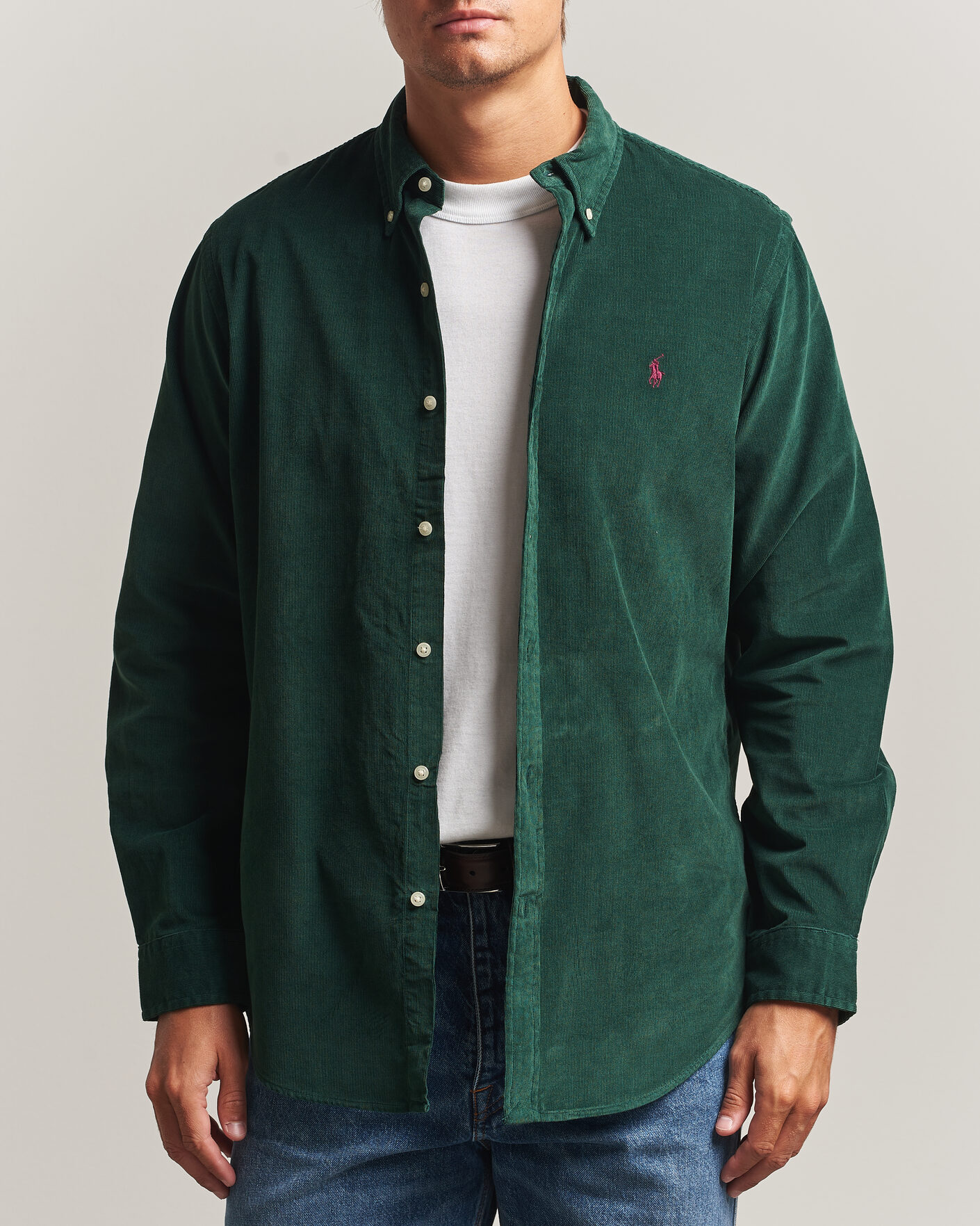 Heren | Overhemden | Polo Ralph Lauren | Custom Fit BD Corduroy Shirt Moss Agate