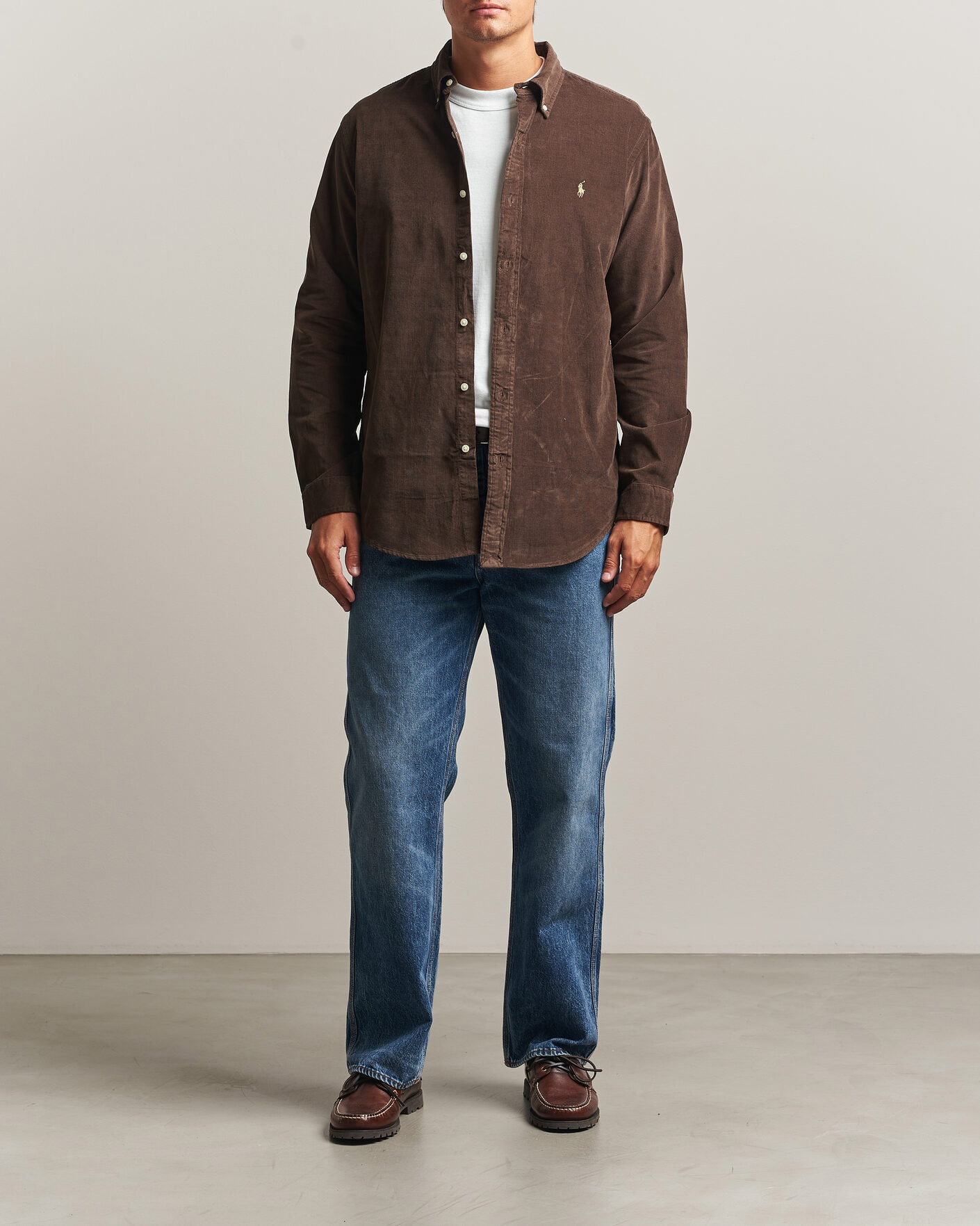 Heren | Overhemden | Polo Ralph Lauren | Custom Fit BD Corduroy Shirt Nutmeg Brown