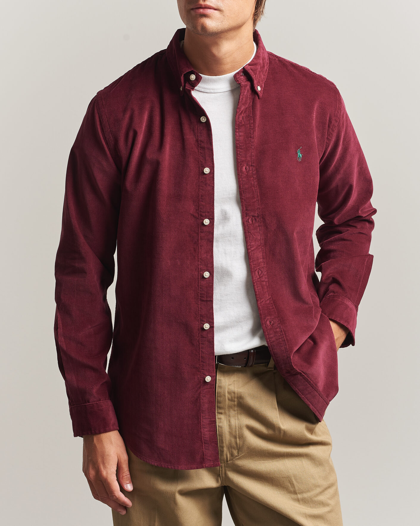 Heren | Overhemden | Polo Ralph Lauren | Custom Fit BD Corduroy Shirt Classic Wine