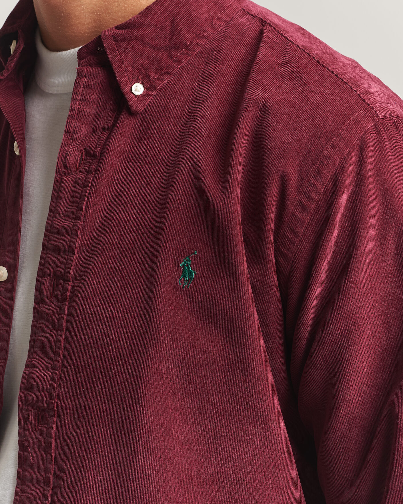 Heren | Overhemden | Polo Ralph Lauren | Custom Fit BD Corduroy Shirt Classic Wine